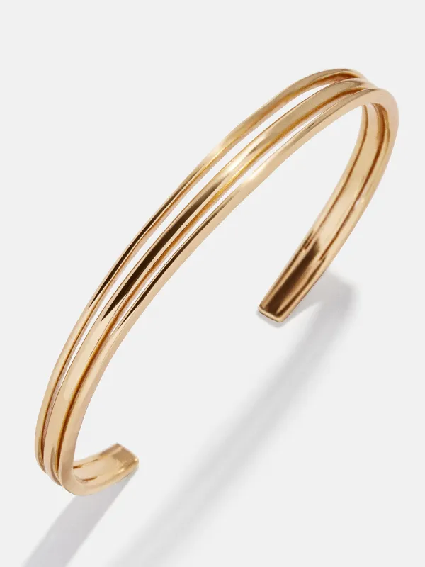 Rachelle 18K Gold Cuff Bracelet - Gold sold by BaubleBar
