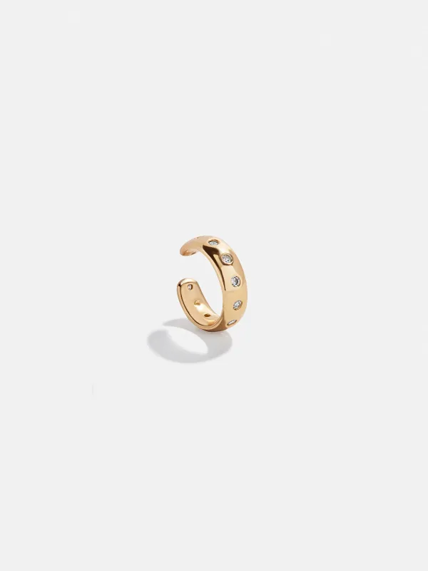 Vanessa 18K Gold Ear Cuff - Gold/Pavé sold by BaubleBar