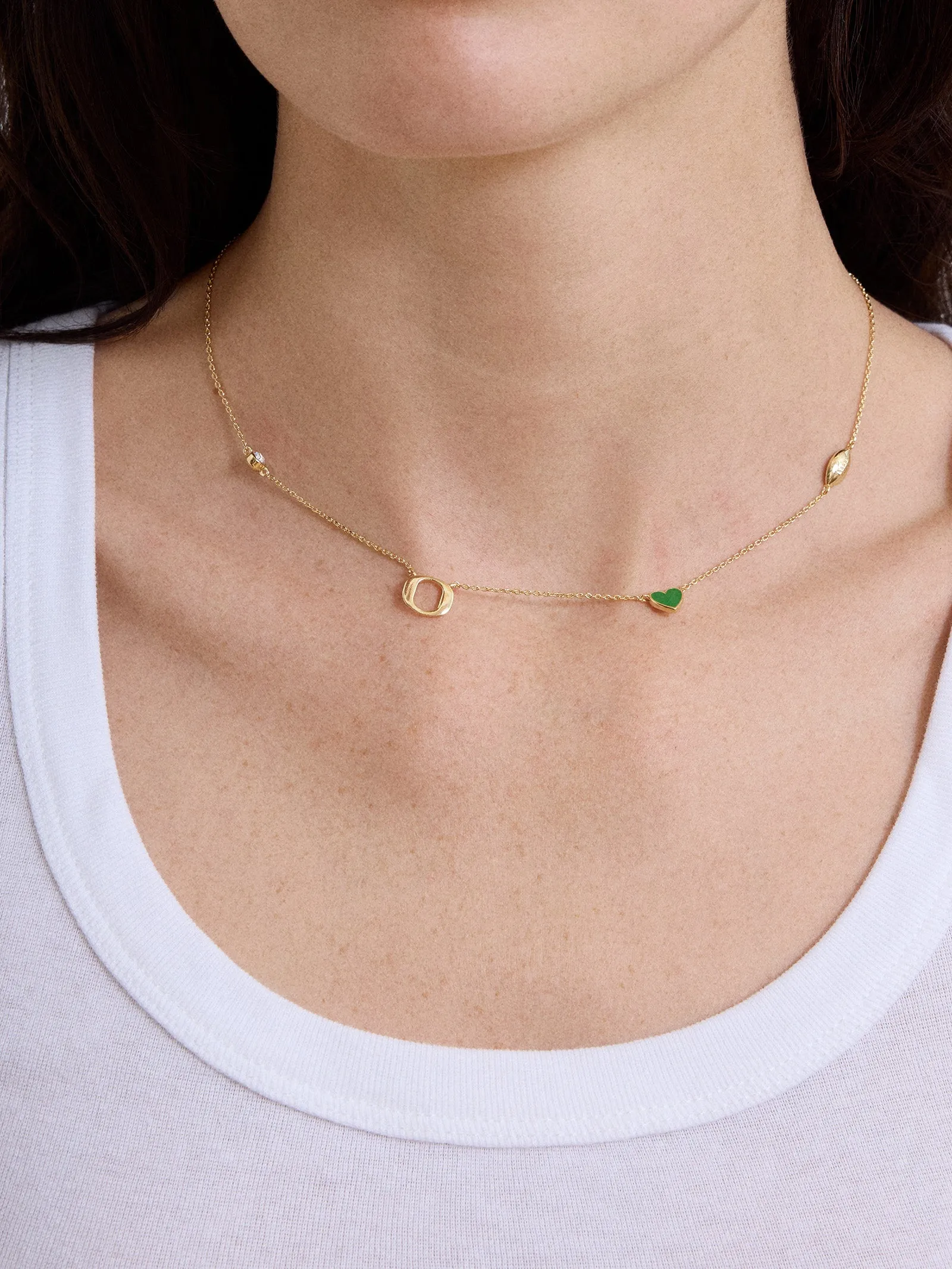 University of Oregon Spaced Charm Necklace - University of Oregon sold by BaubleBar product image thumbnail 2