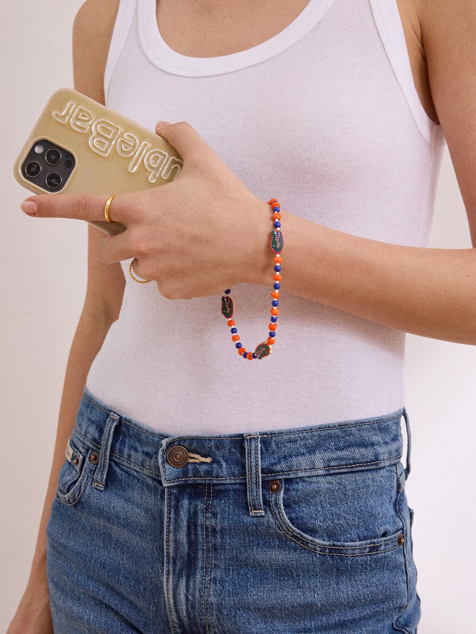 University of Florida Beaded Phone Charm - University of Florida sold by BaubleBar product image thumbnail 2