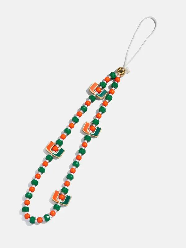 University of Miami Beaded Phone Charm - University of Miami sold by BaubleBar