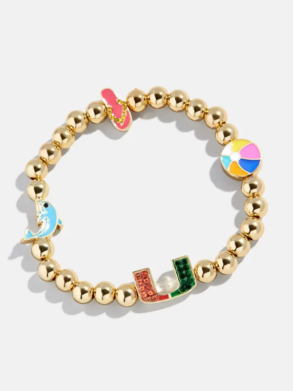 University of Miami Breezy Palm Pisa Bracelet - University of Miami sold by BaubleBar