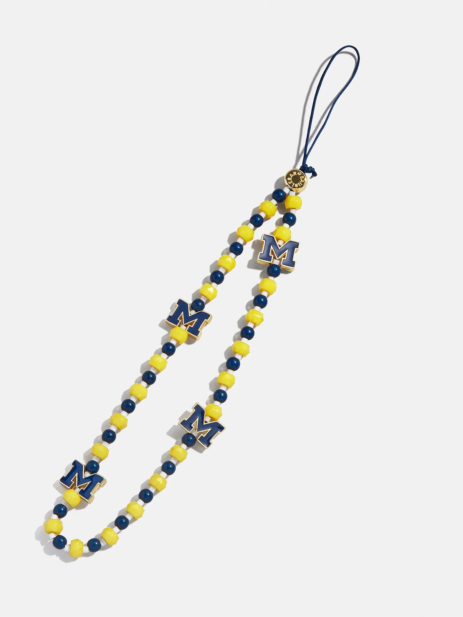 University of Michigan Beaded Phone Charm - University of Michigan sold by BaubleBar