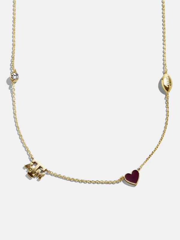 Texas A&M University Spaced Charm Necklace - Texas A&M University sold by BaubleBar