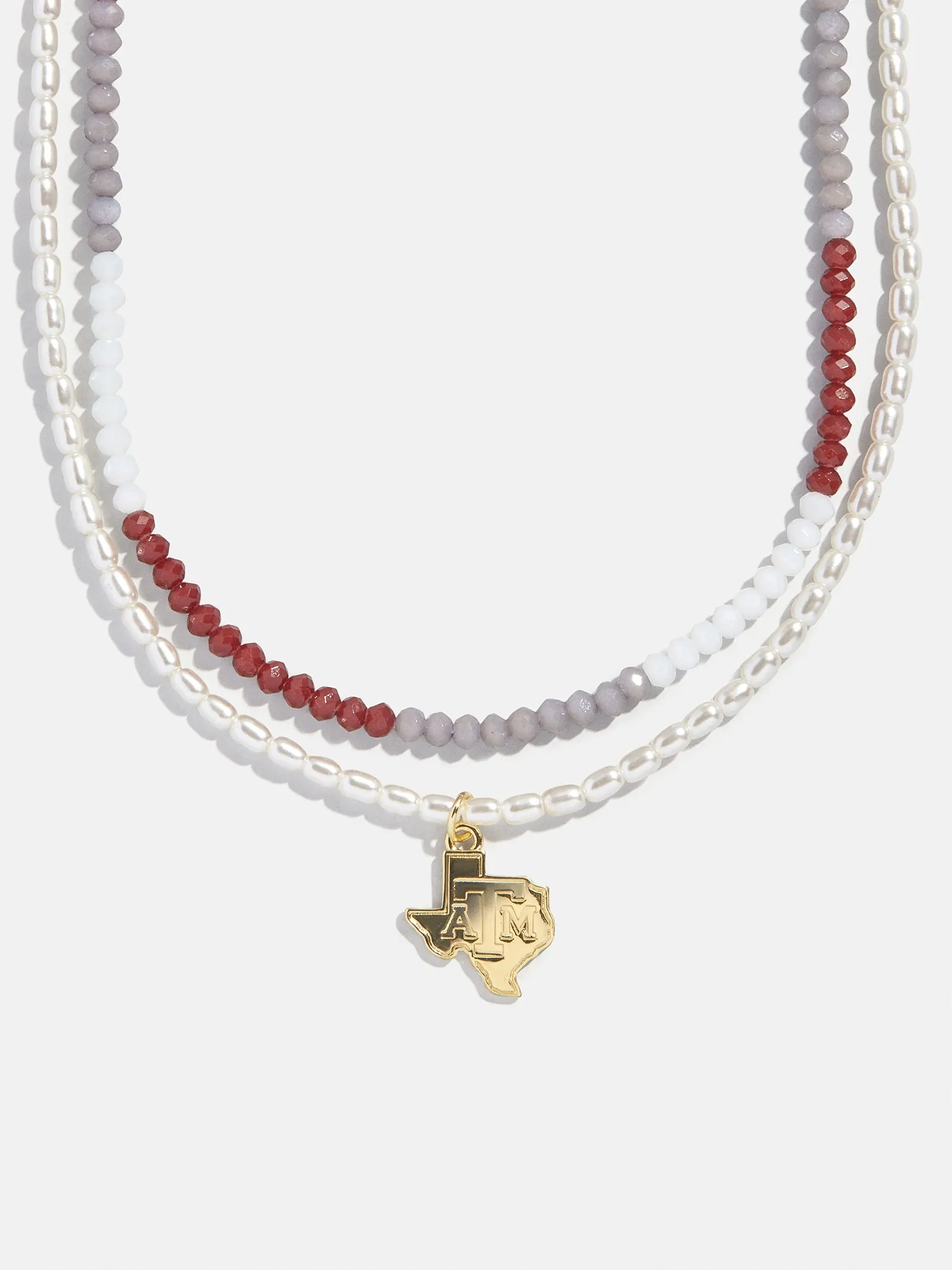 Texas A&M University Beaded Logo Necklace Set - Texas A&M University sold by BaubleBar