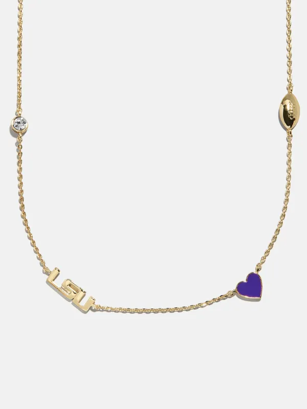 Louisiana State University Spaced Charm Necklace - Louisiana State University sold by BaubleBar