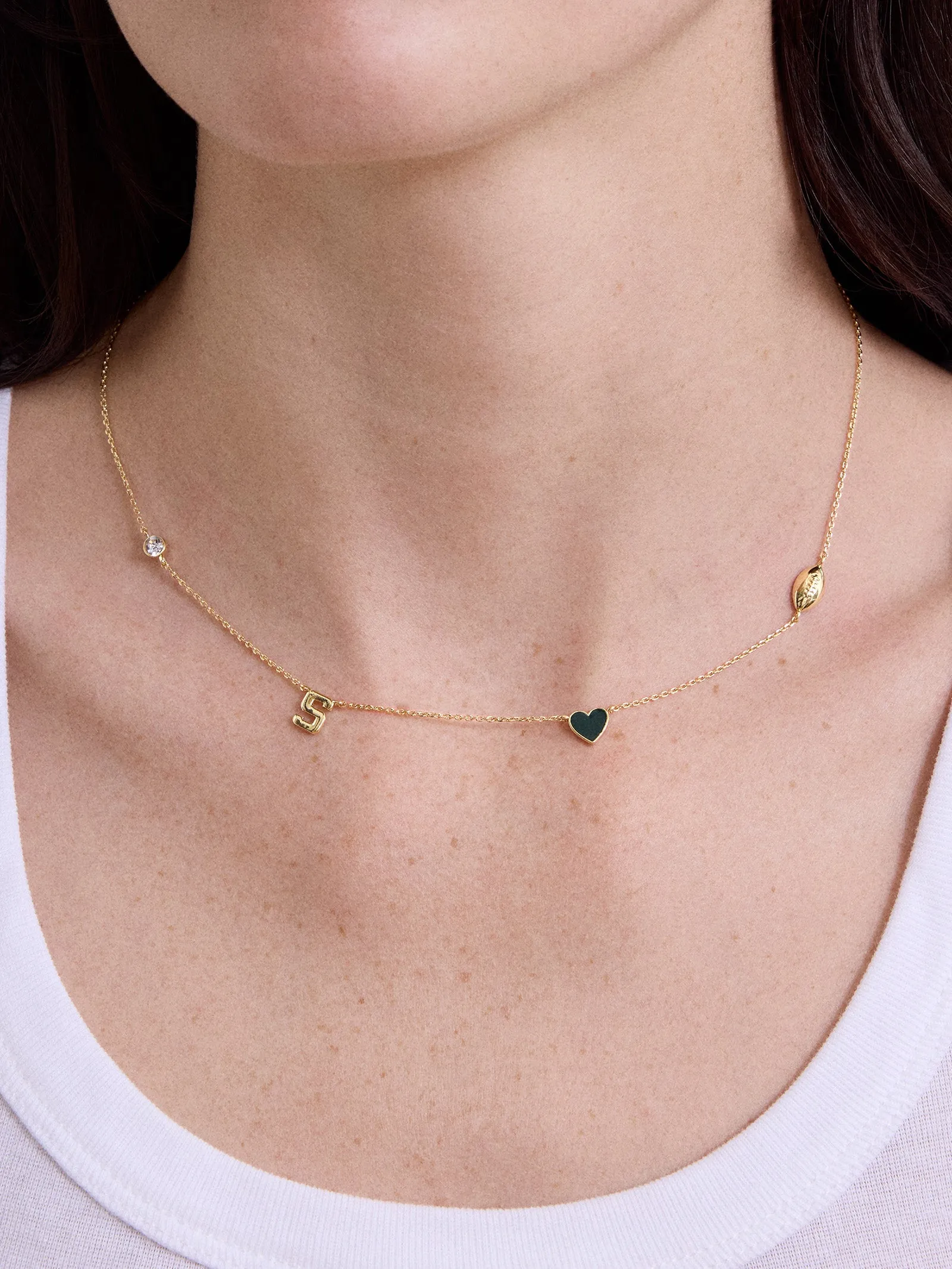 Michigan State University Spaced Charm Necklace - Michigan State University sold by BaubleBar product image thumbnail 2