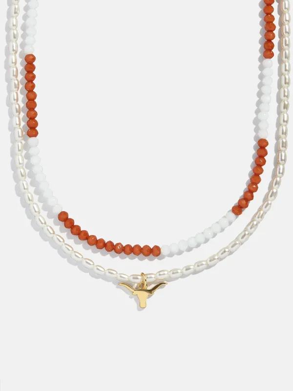 University of Texas at Austin Beaded Logo Necklace Set - University of Texas at Austin sold by BaubleBar