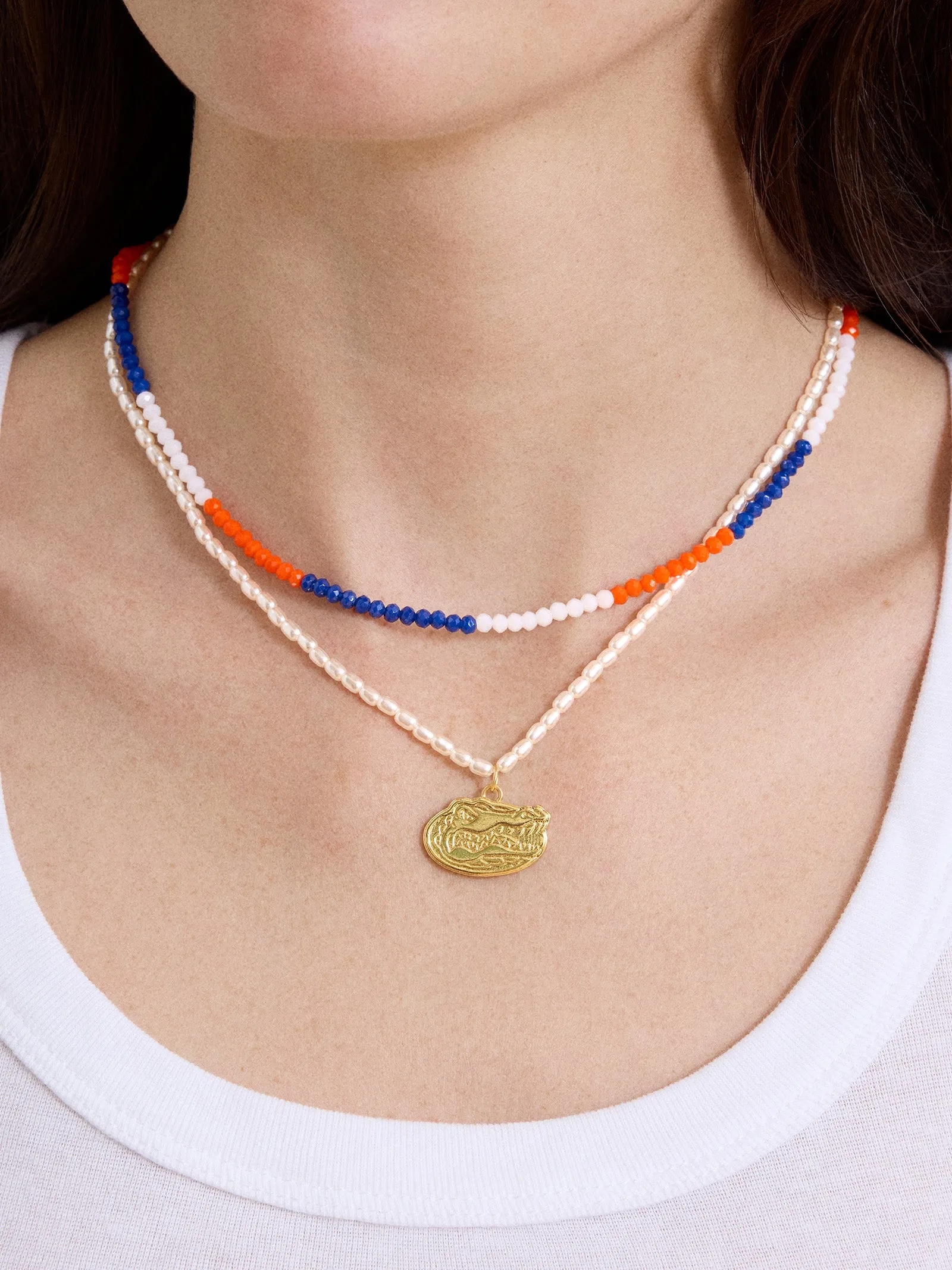 University of Florida Beaded Logo Necklace Set - University of Florida sold by BaubleBar product image thumbnail 2