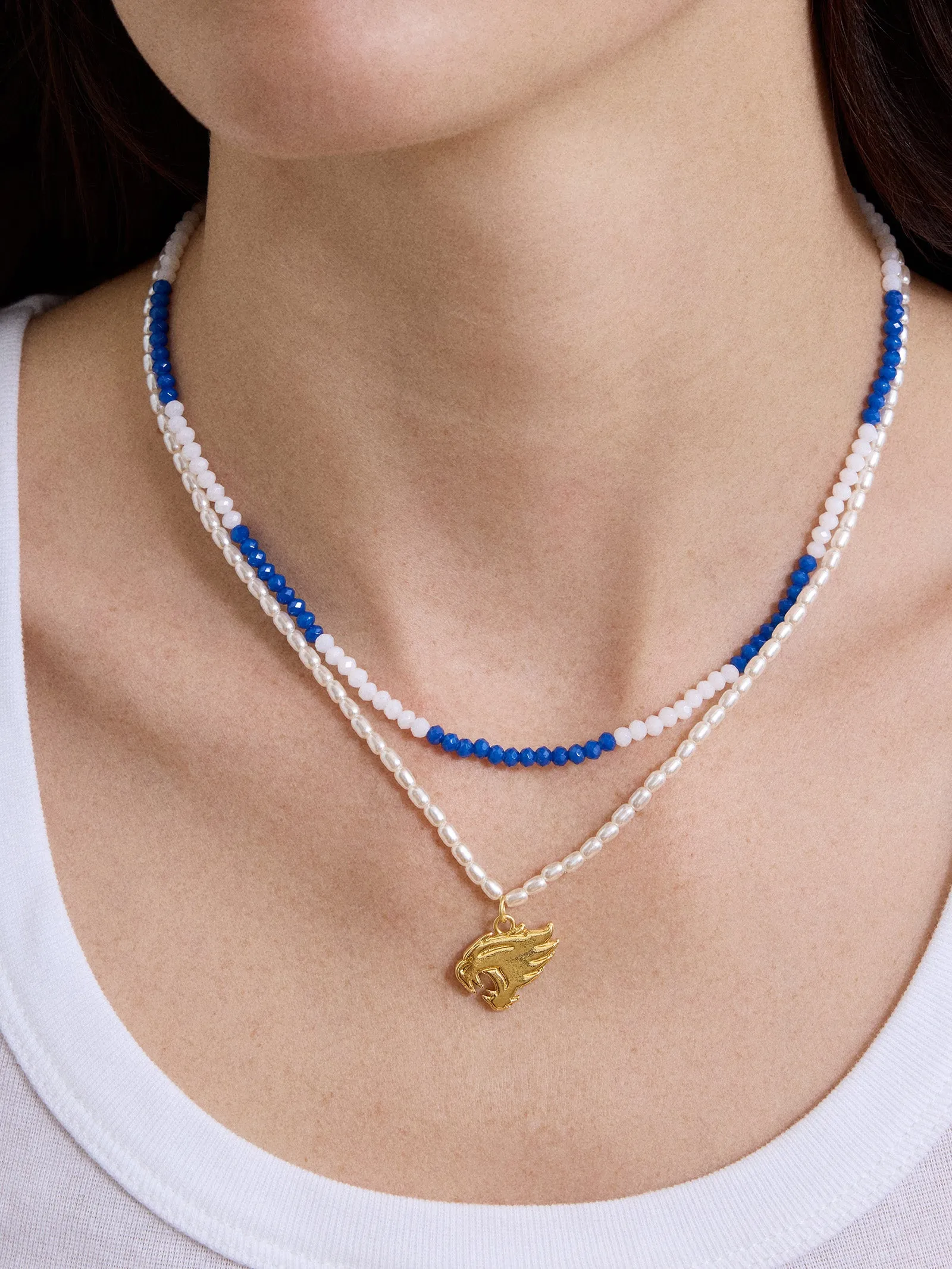 University of Kentucky Beaded Logo Necklace Set - University of Kentucky sold by BaubleBar product image thumbnail 2