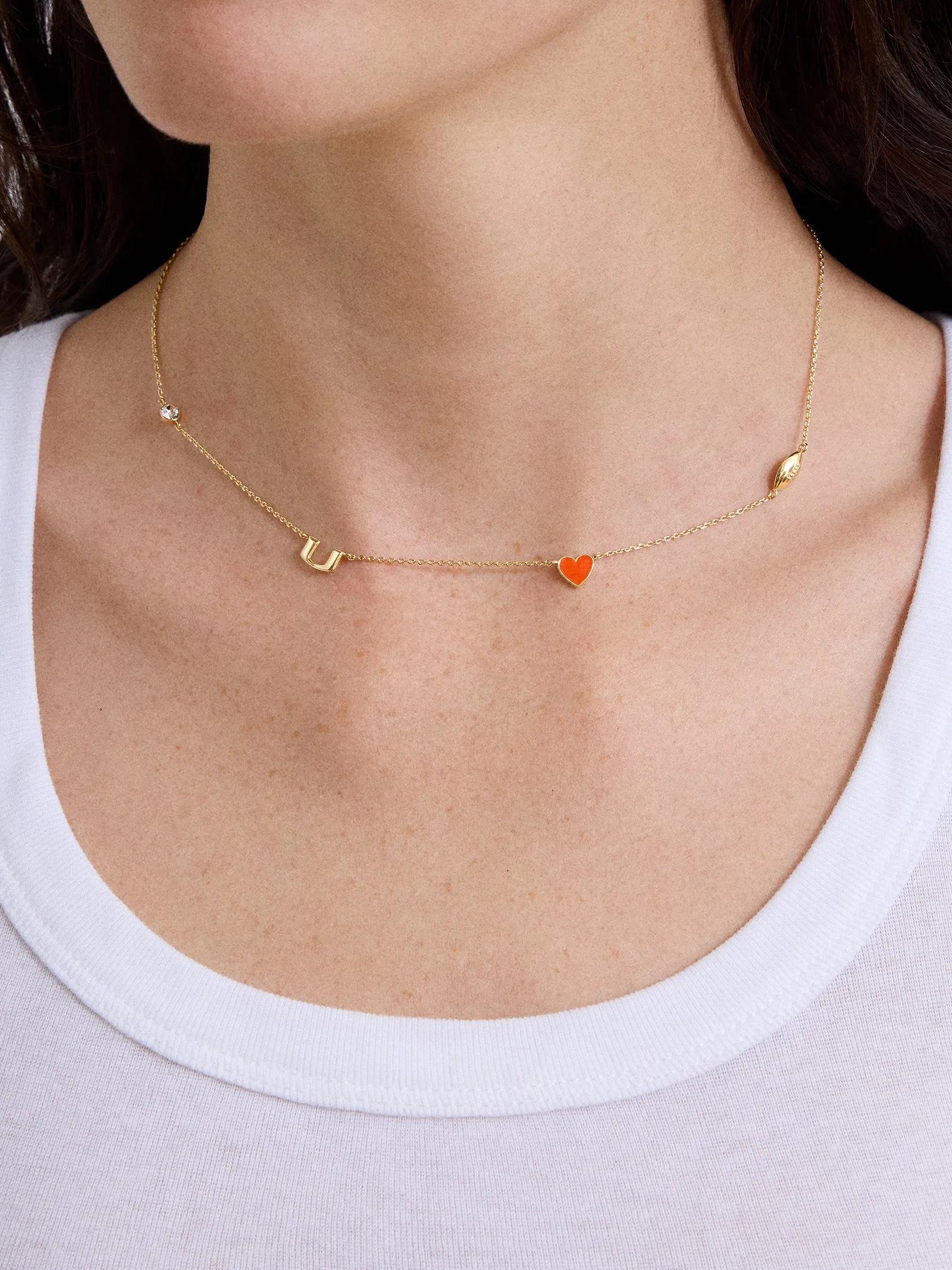 University of Miami Spaced Charm Necklace - University of Miami sold by BaubleBar product image thumbnail 2