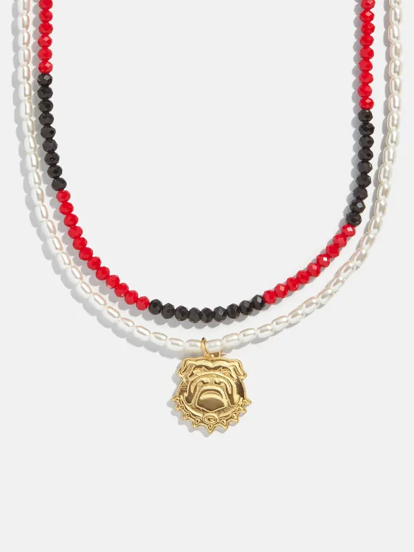 University of Georgia Beaded Logo Necklace Set - University of Georgia sold by BaubleBar