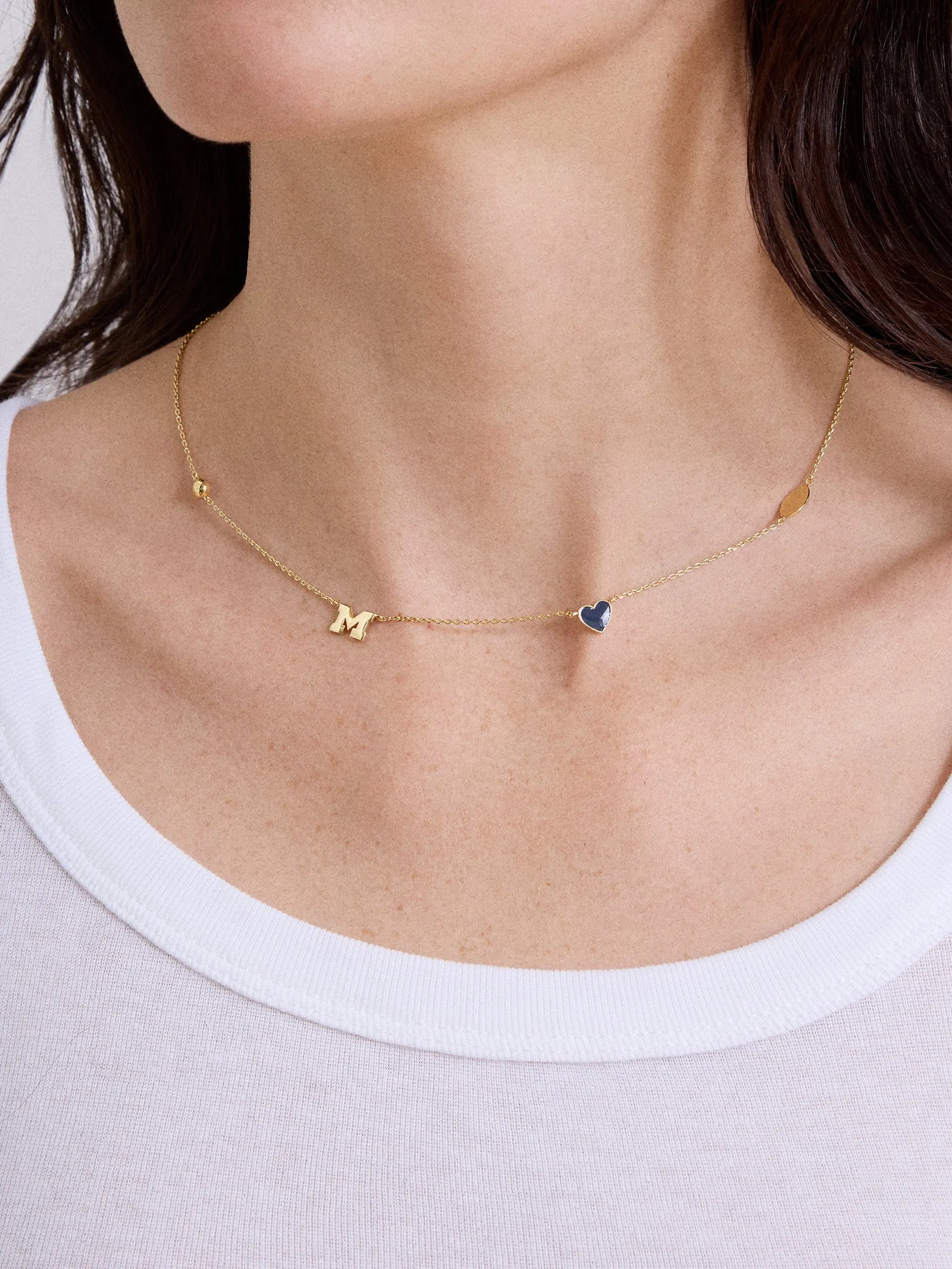 University of Michigan Spaced Charm Necklace - University of Michigan sold by BaubleBar product image thumbnail 2