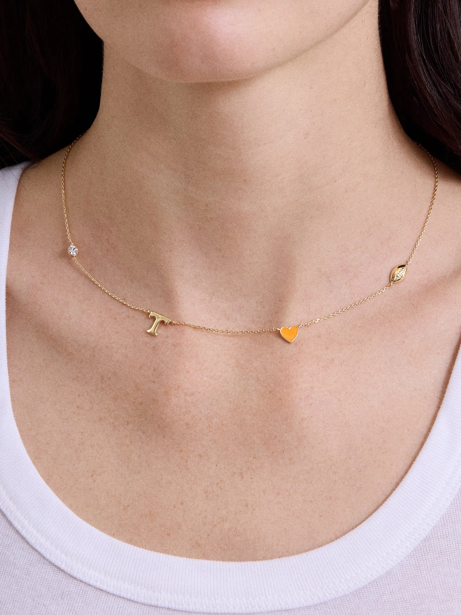 University of Tennessee Spaced Charm Necklace - University of Tennessee sold by BaubleBar product image thumbnail 2