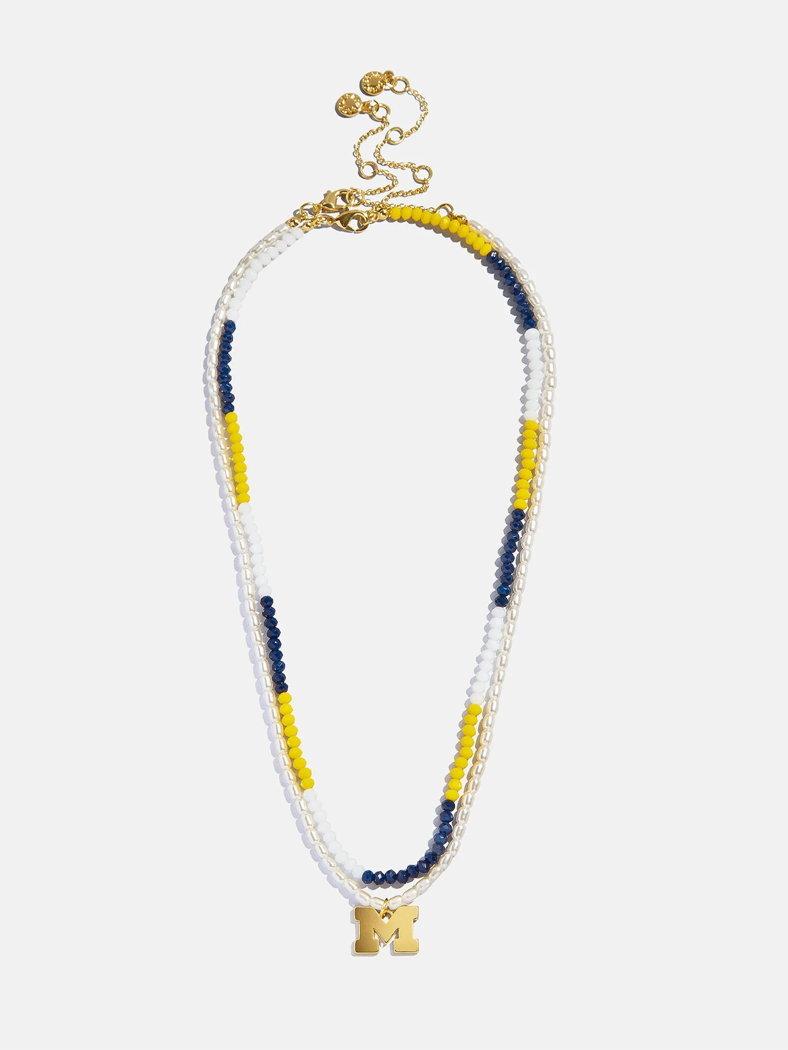 University of Michigan Beaded Logo Necklace Set - University of Michigan sold by BaubleBar product image thumbnail 4