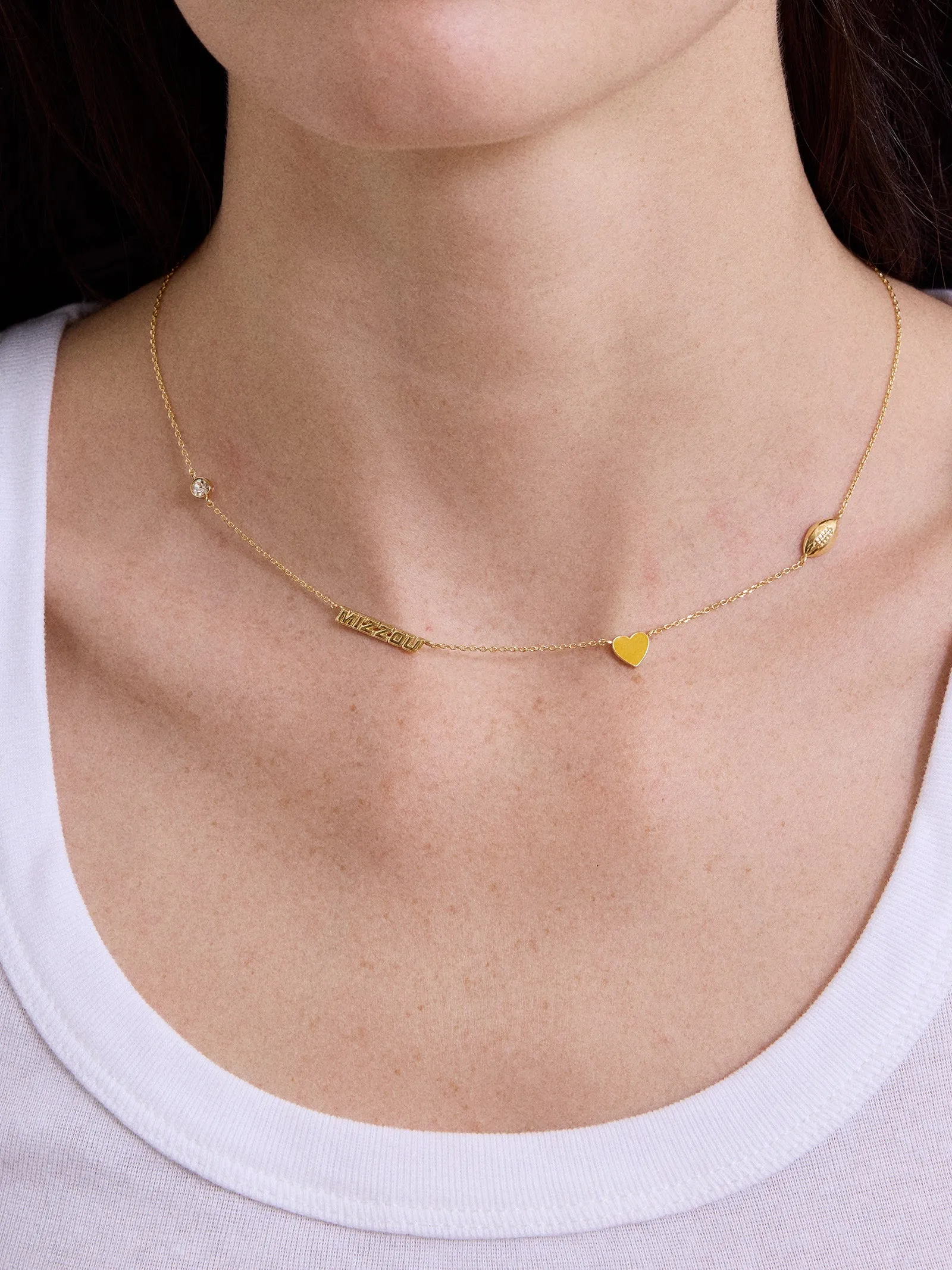 University of Missouri Spaced Charm Necklace - University of Missouri sold by BaubleBar product image thumbnail 2