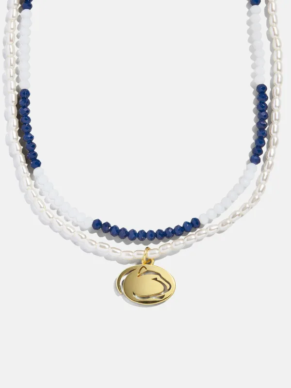 Penn State University Beaded Logo Necklace Set - Penn State University sold by BaubleBar