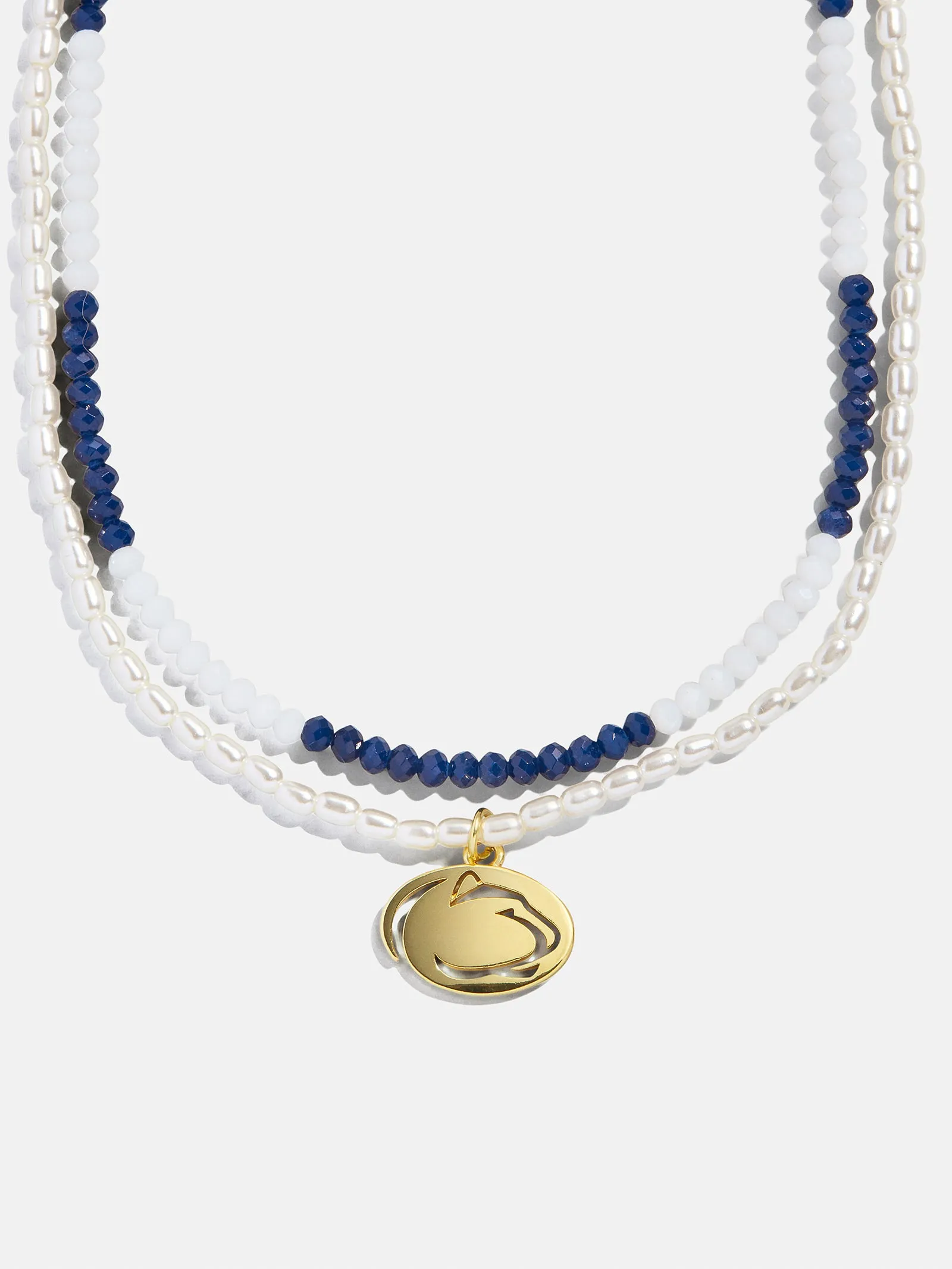 Penn State University Beaded Logo Necklace Set - Penn State University sold by BaubleBar
