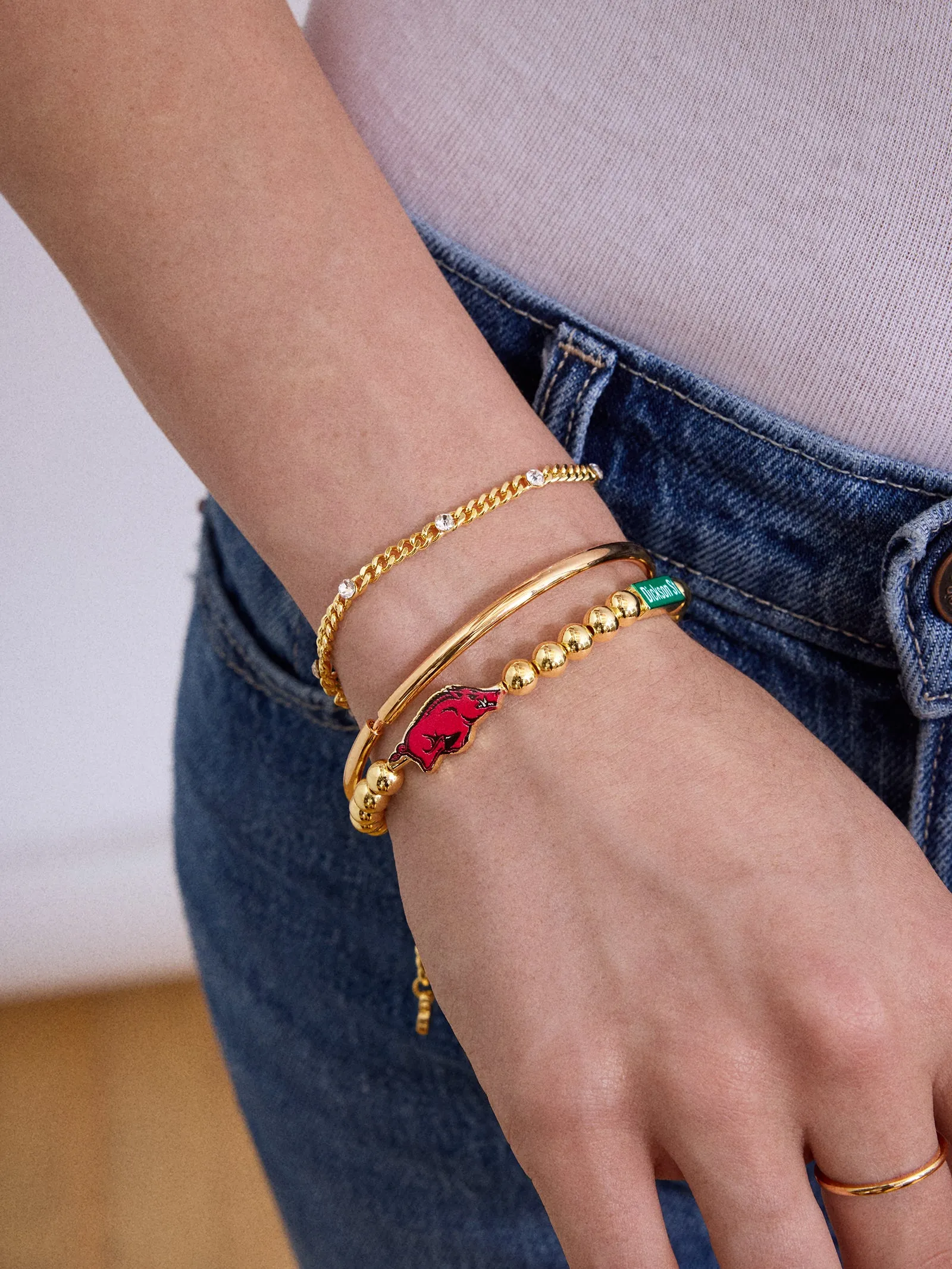 University of Arkansas Pisa Bracelet - University of Arkansas sold by BaubleBar product image thumbnail 2