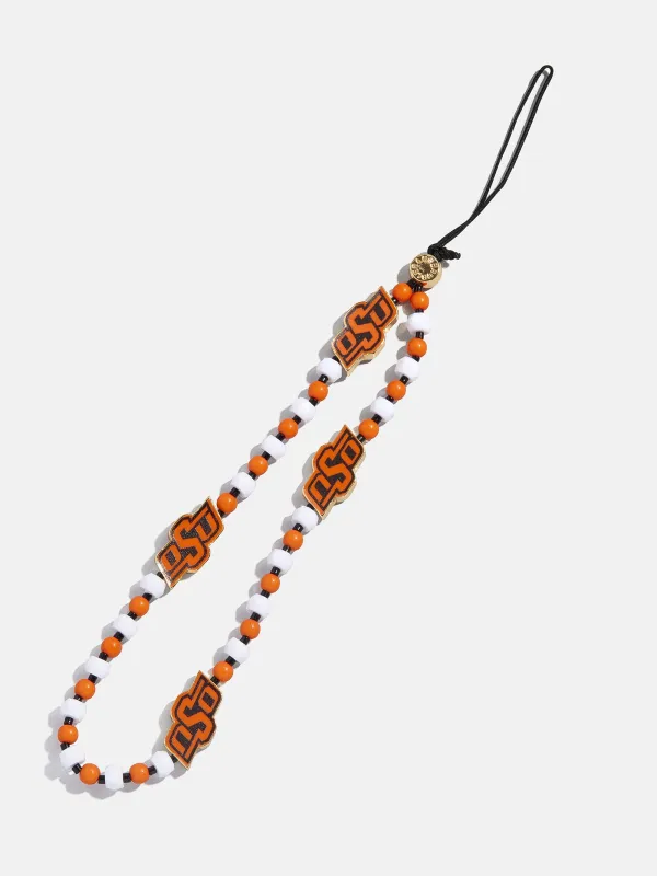 Oklahoma State University Beaded Phone Charm - Oklahoma State University sold by BaubleBar