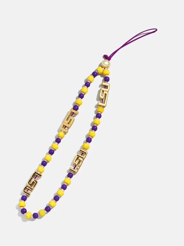Louisiana State University Beaded Phone Charm - Louisiana State University sold by BaubleBar