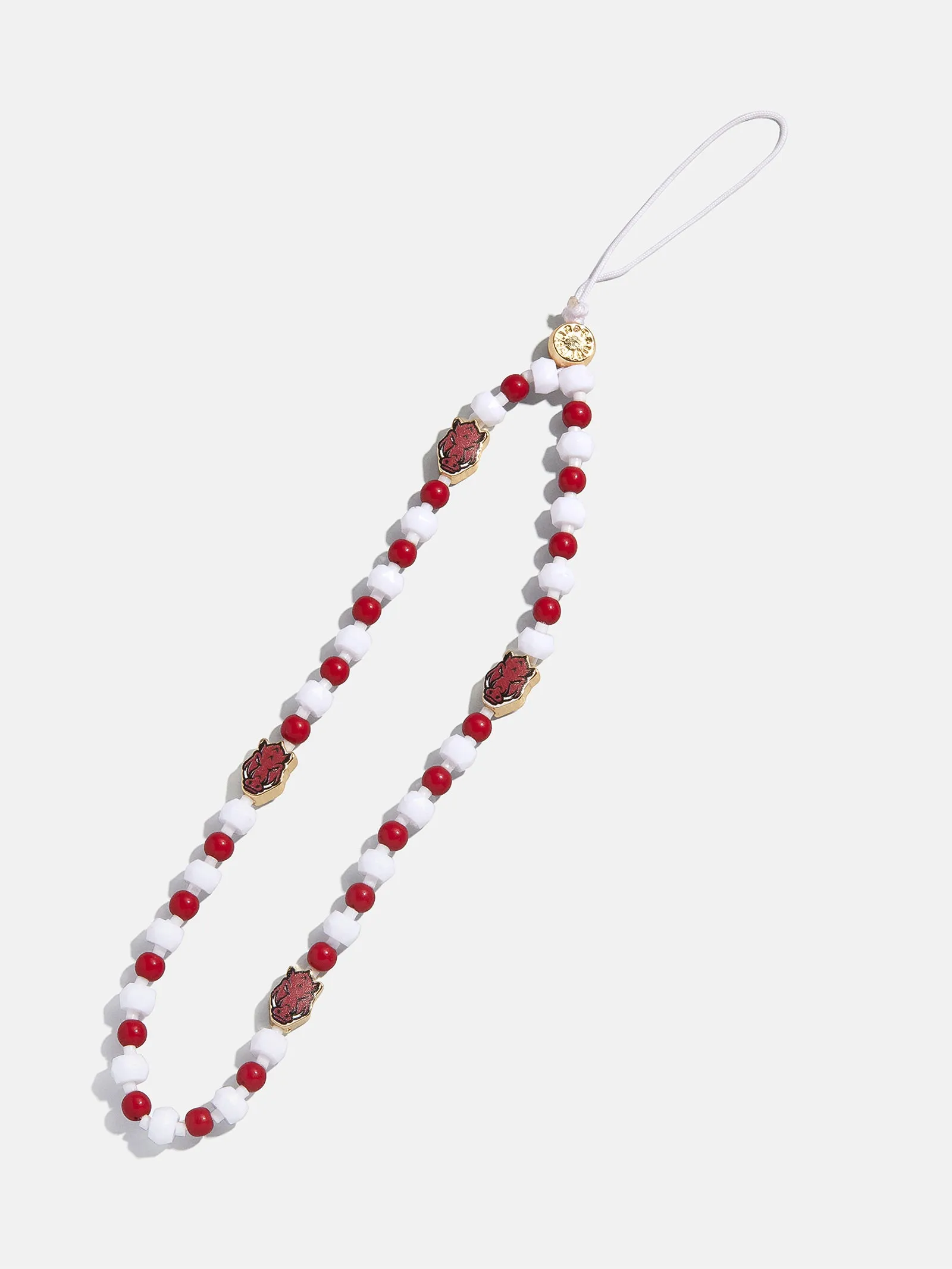 University of Arkansas Beaded Phone Charm - University of Arkansas sold by BaubleBar
