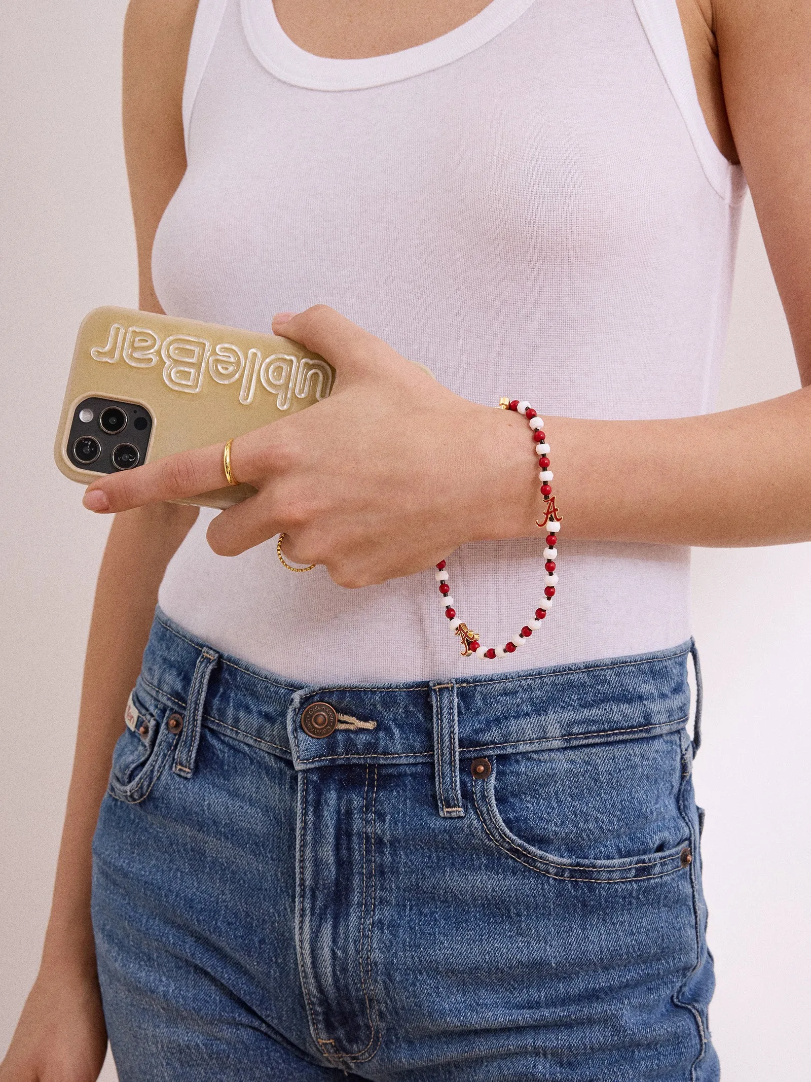 University of Alabama Beaded Phone Charm - University of Alabama sold by BaubleBar product image thumbnail 2