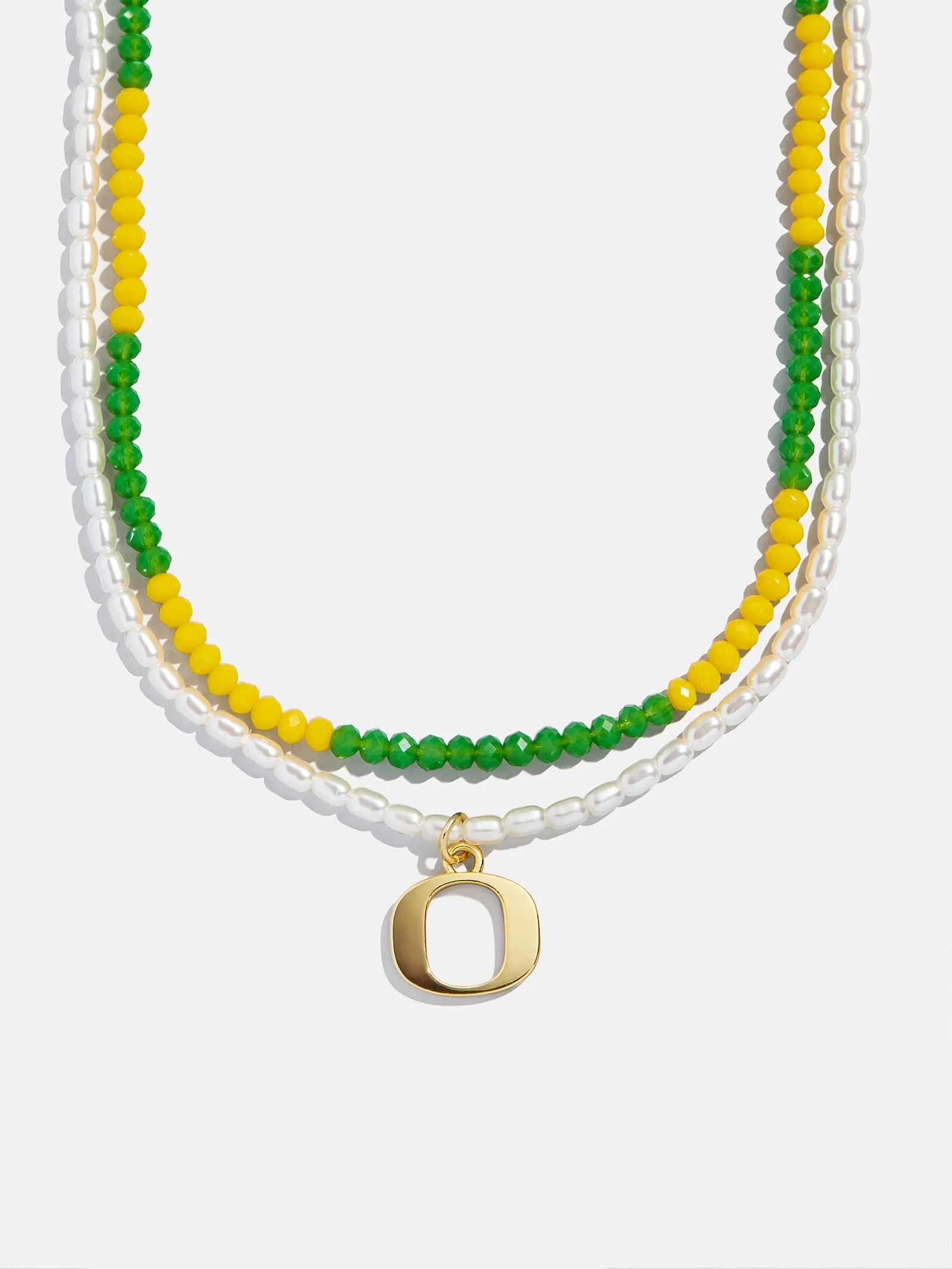 University of Oregon Logo Beaded Necklace Set - University of Oregon sold by BaubleBar