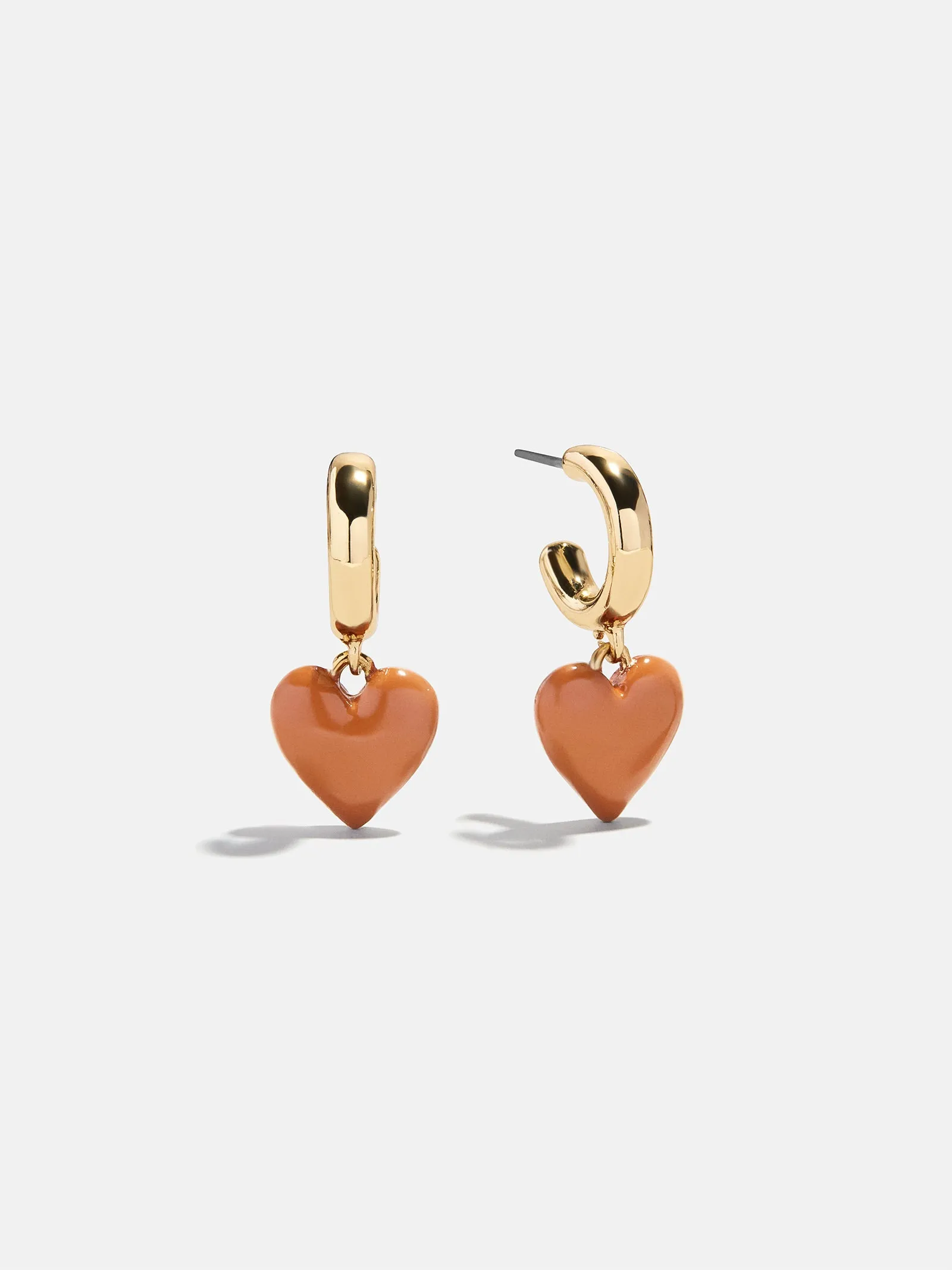 Game Day Heart Drop Earrings - Brown sold by BaubleBar