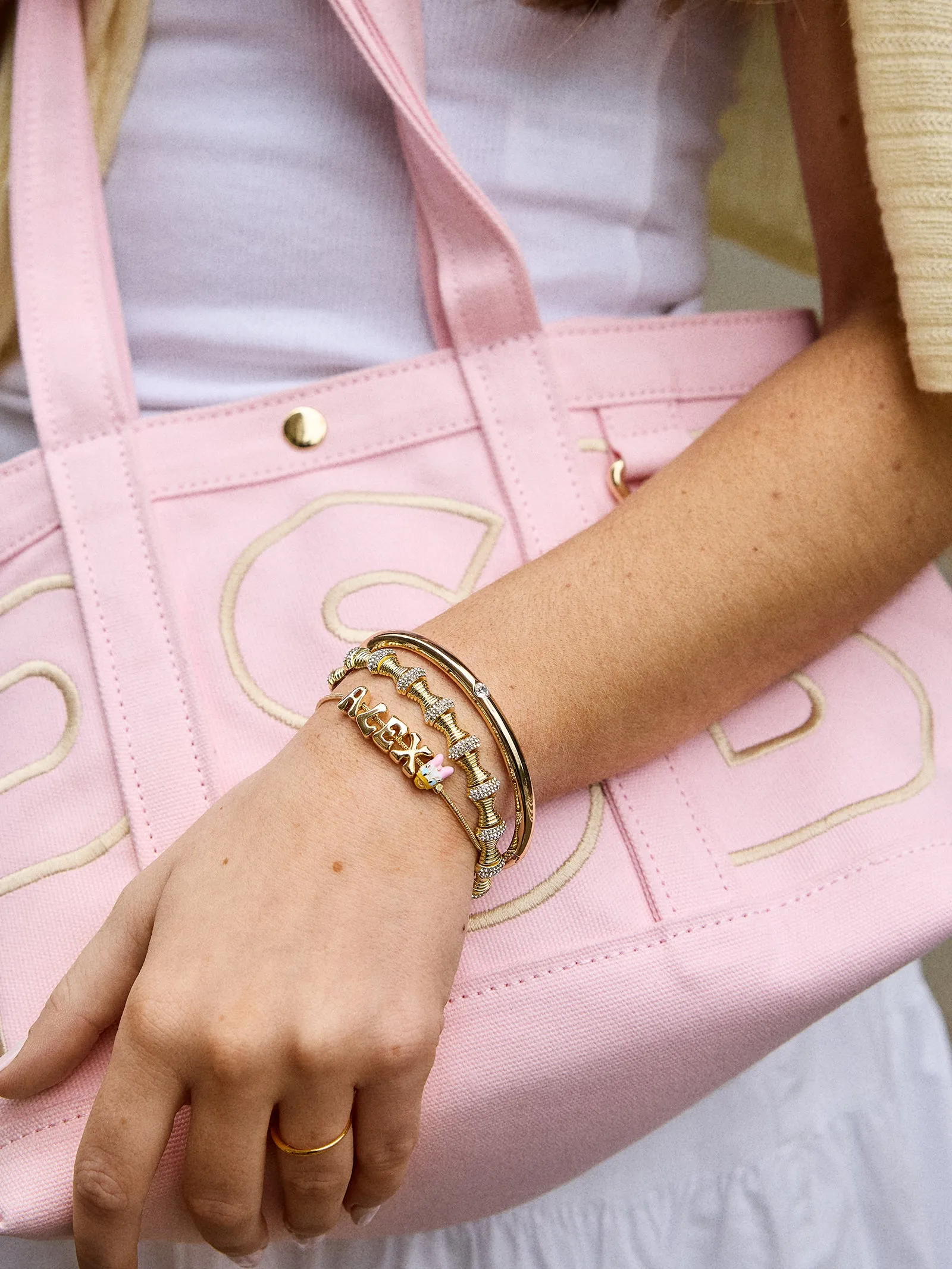 Disney Daisy Duck Bubble Slider Custom Bracelet - Daisy Duck sold by BaubleBar product image thumbnail 2