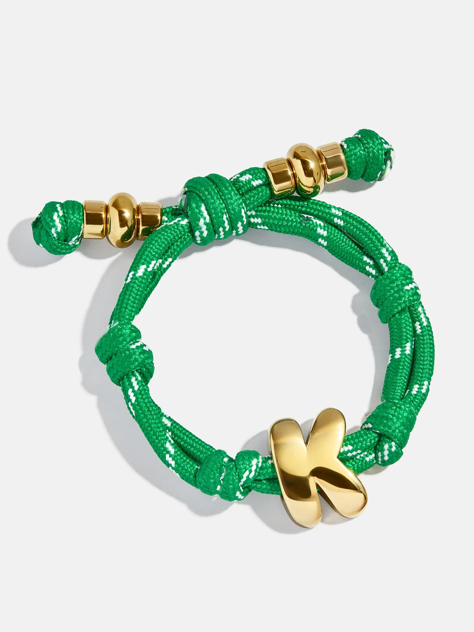 Knotty Initial Custom Bracelet - Bright Green Single Letter sold by BaubleBar product image thumbnail 3