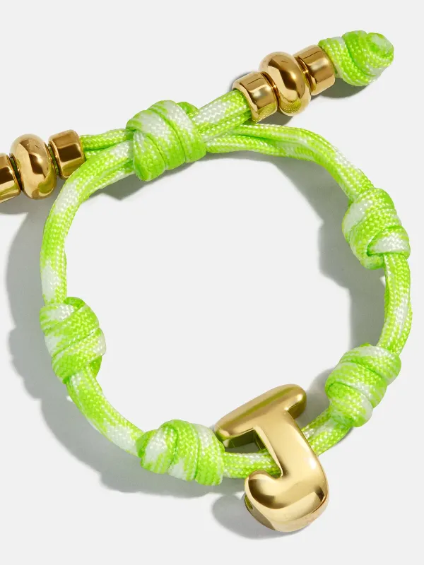 Knotty Initial Custom Bracelet - Lime Green sold by BaubleBar