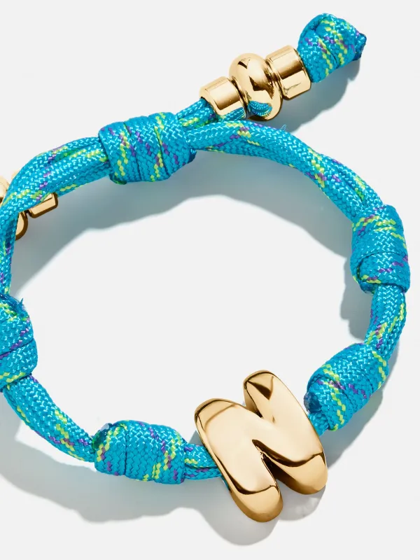 Knotty Initial Custom Bracelet - Aqua sold by BaubleBar