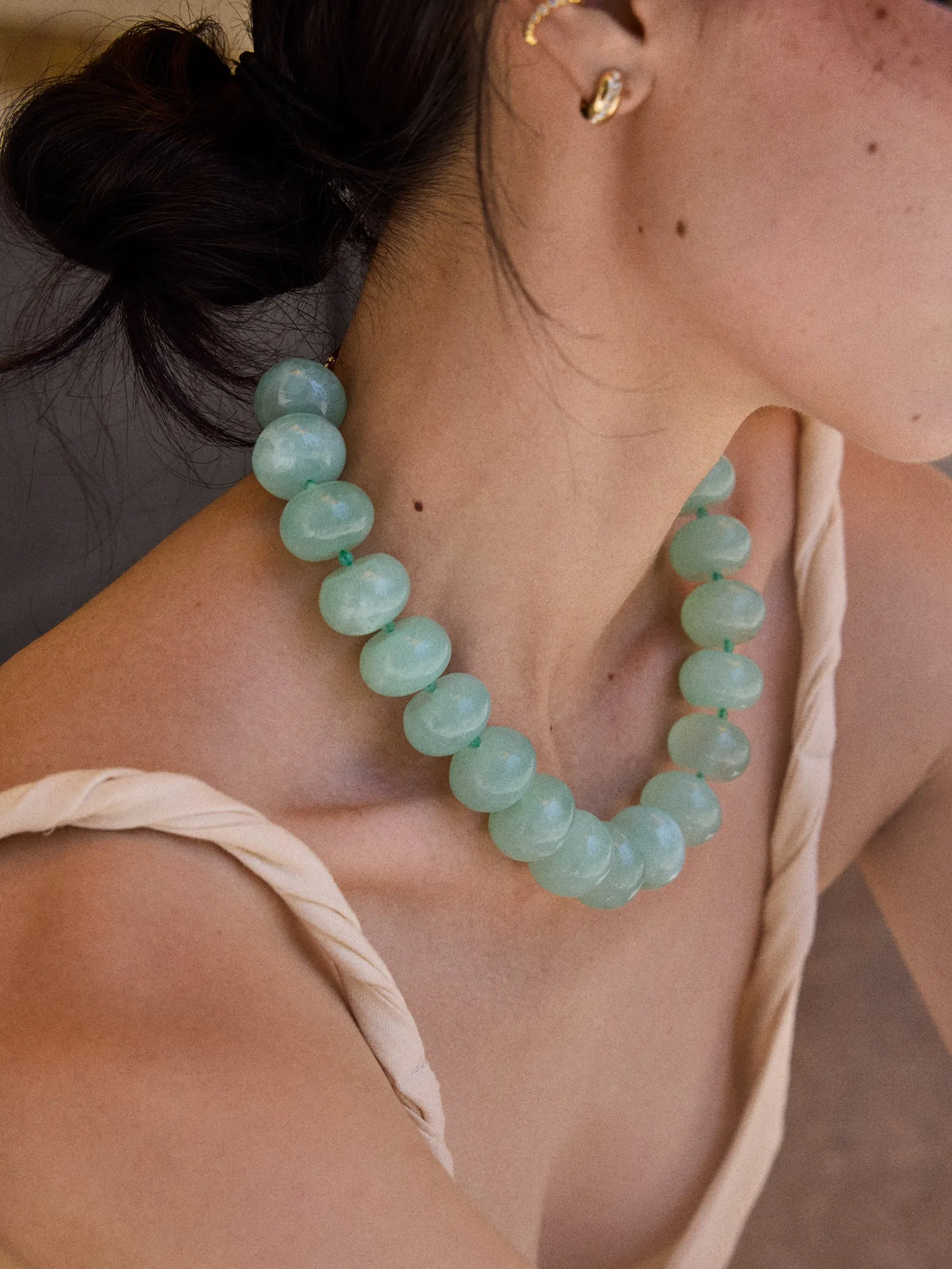 Joan Semi-Precious Necklace - Green Jade sold by BaubleBar product image thumbnail 2