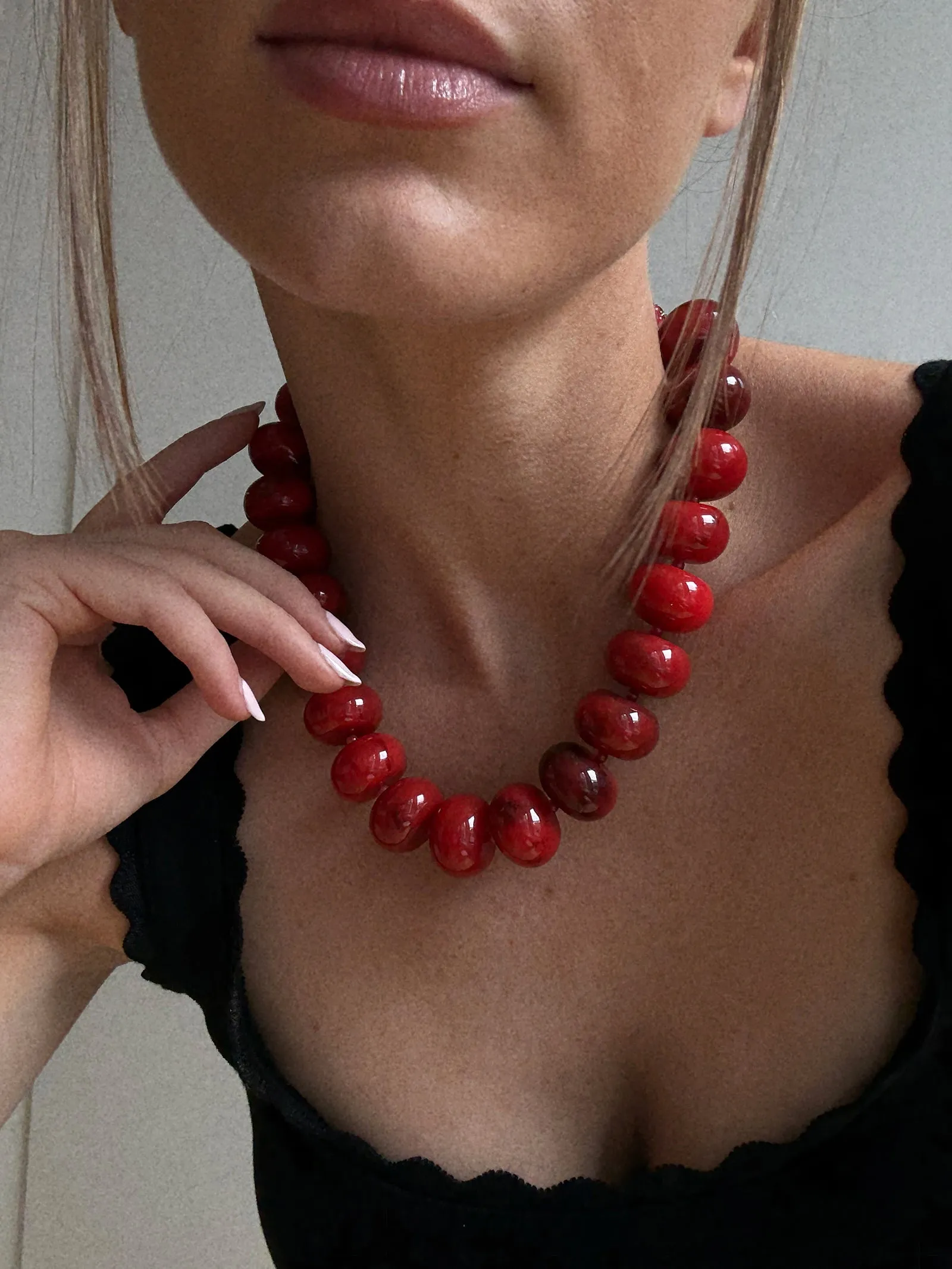 Joan Semi-Precious Necklace - Red Jasper sold by BaubleBar product image thumbnail 2