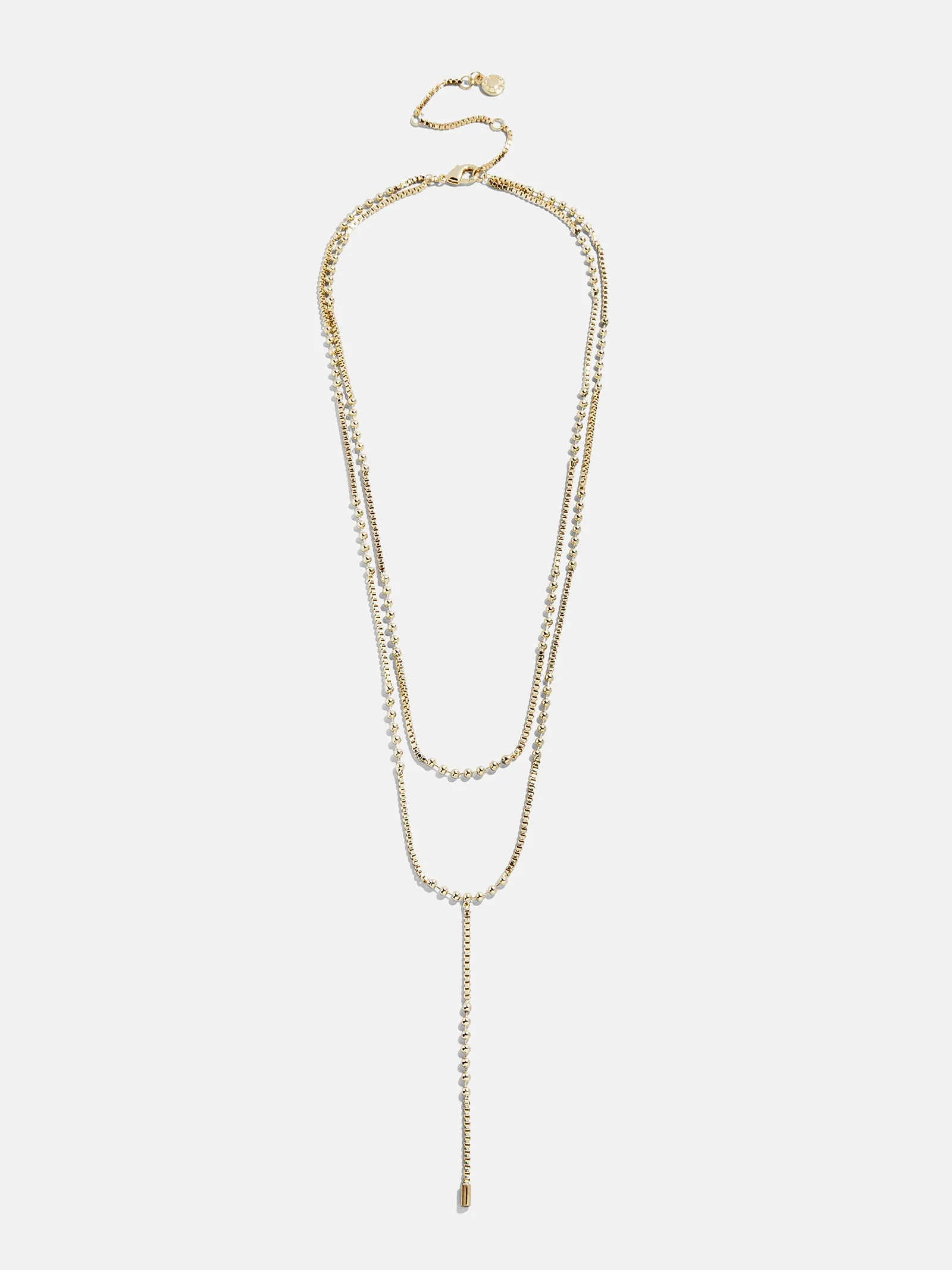 Amaya Lariat Layered Necklace - Gold sold by BaubleBar product image thumbnail 3
