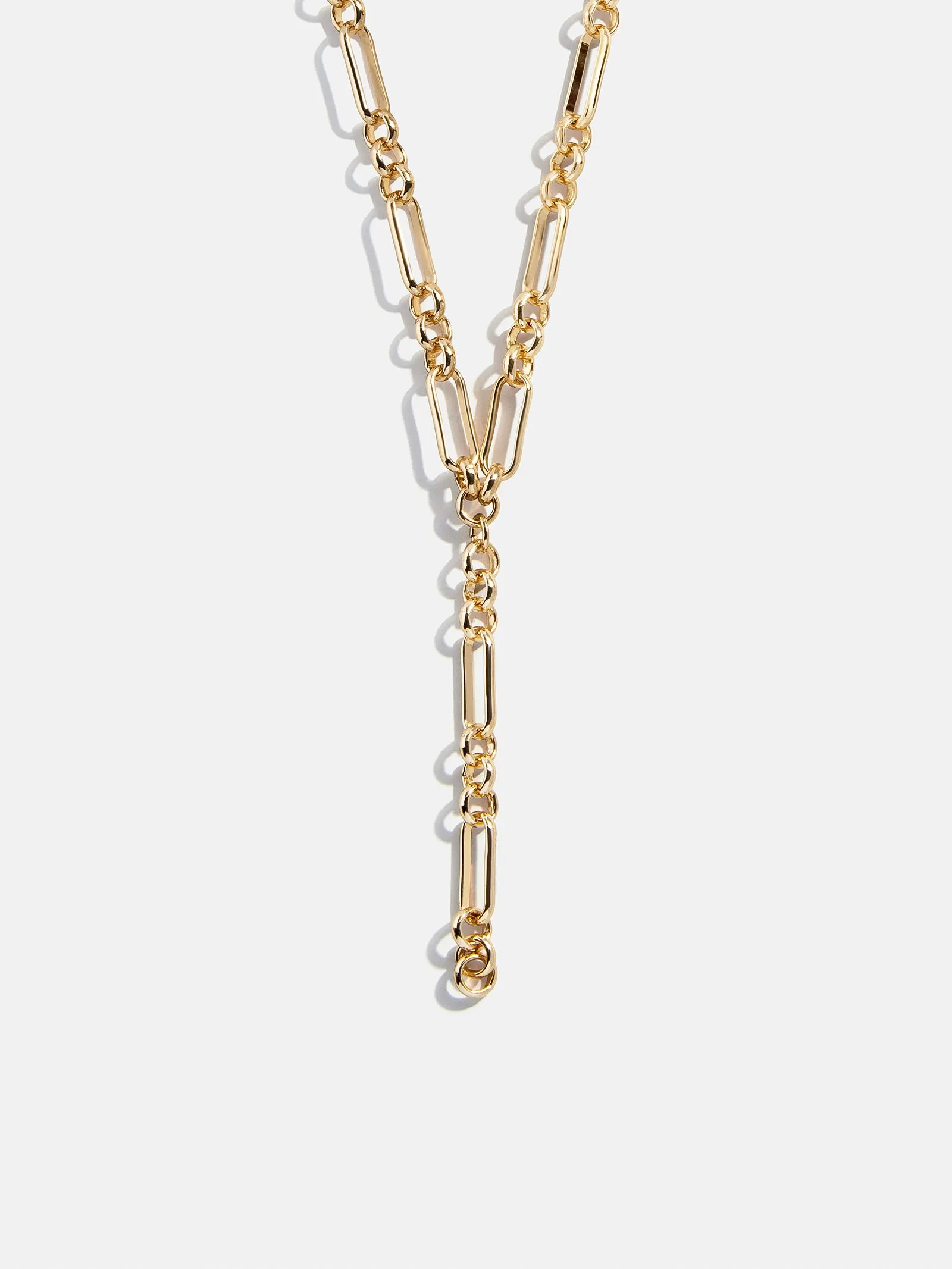 Liv Chunky Lariat Necklace - Gold sold by BaubleBar