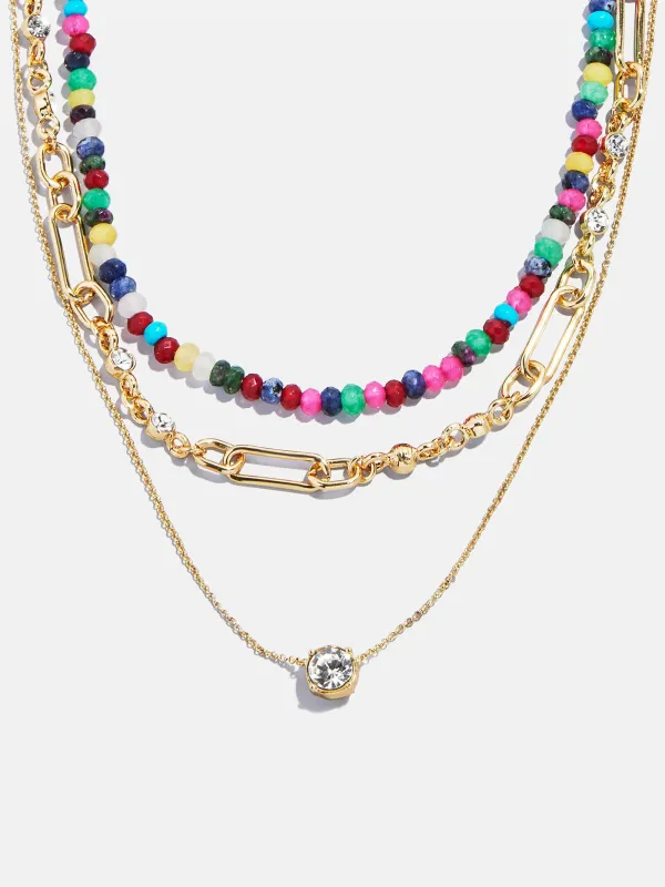 Portia Layered Necklace - Gold/Multi sold by BaubleBar