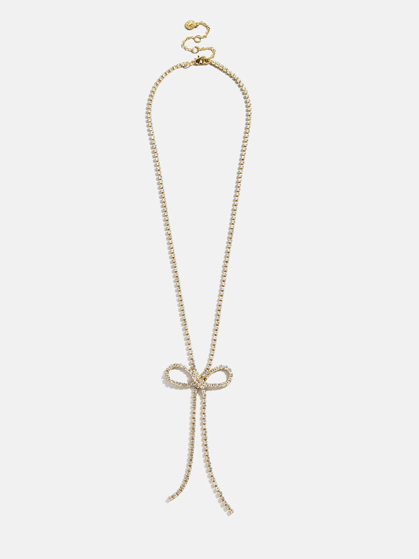 Gigi Bow Lariat Necklace - Gold/Pavé sold by BaubleBar product image thumbnail 3