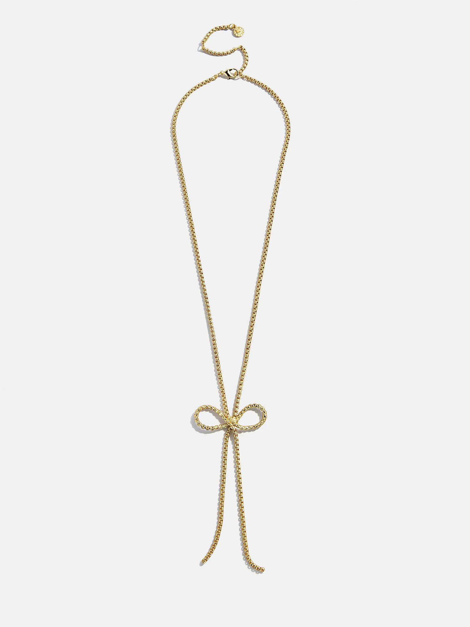 Gigi Bow Lariat Necklace - Gold sold by BaubleBar product image thumbnail 3