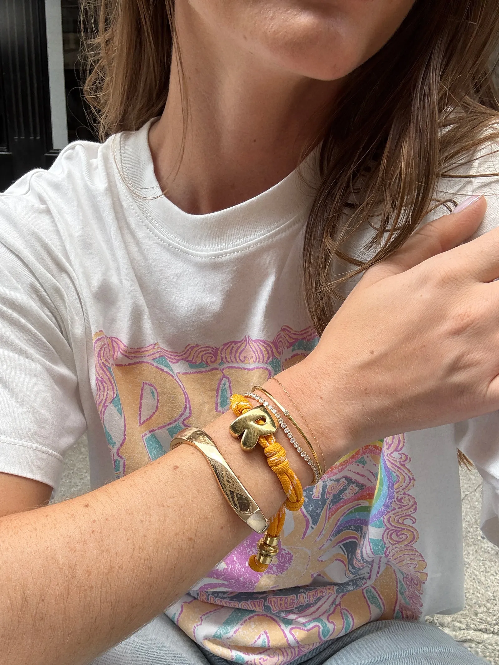 Knotty Initial Custom Bracelet - Marigold Single Letter sold by BaubleBar product image thumbnail 2