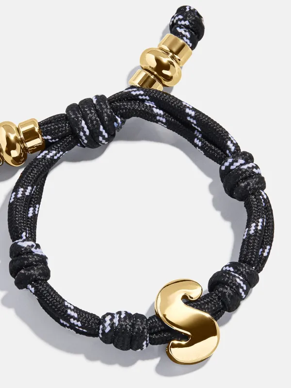 Knotty Initial Bracelet - Onyx sold by BaubleBar