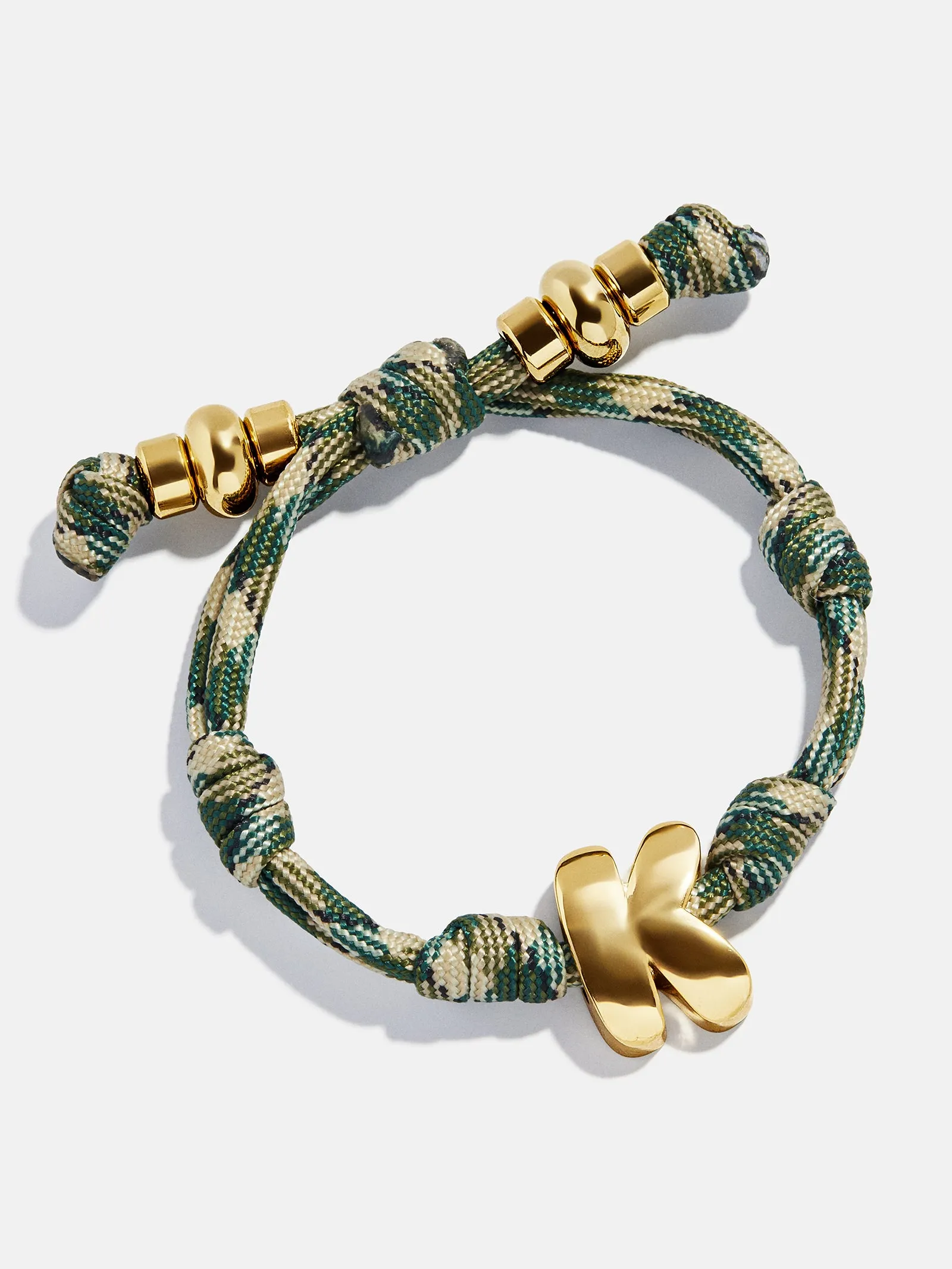 Knotty Initial Custom Bracelet - Camo Single Letter sold by BaubleBar product image thumbnail 3