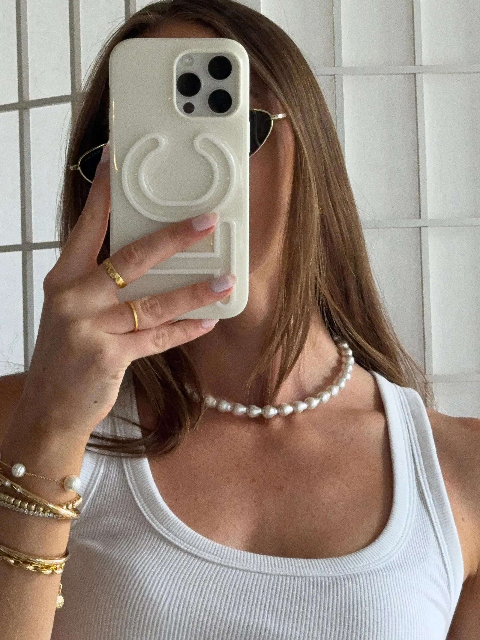 Ondine Pearl Collar Necklace - White sold by BaubleBar product image thumbnail 2