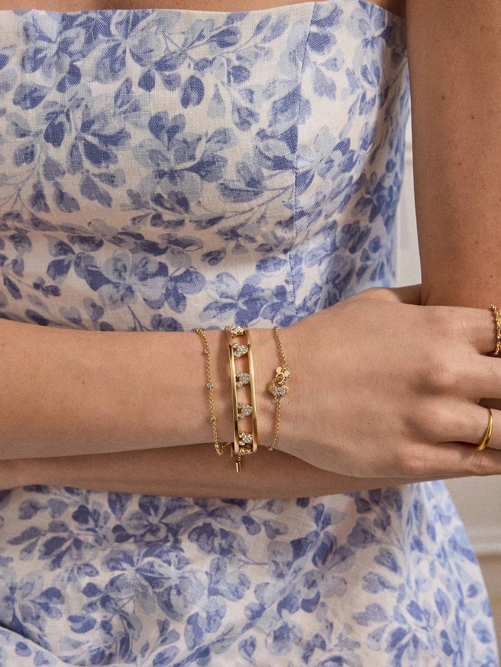 Disney Mickey Mouse Cuff Bracelet - Gold/Pavé sold by BaubleBar product image thumbnail 2