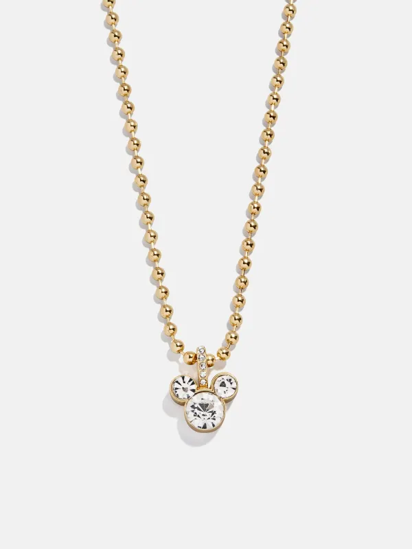 Disney Mickey Mouse Pisa Necklace - Gold/Pavé sold by BaubleBar