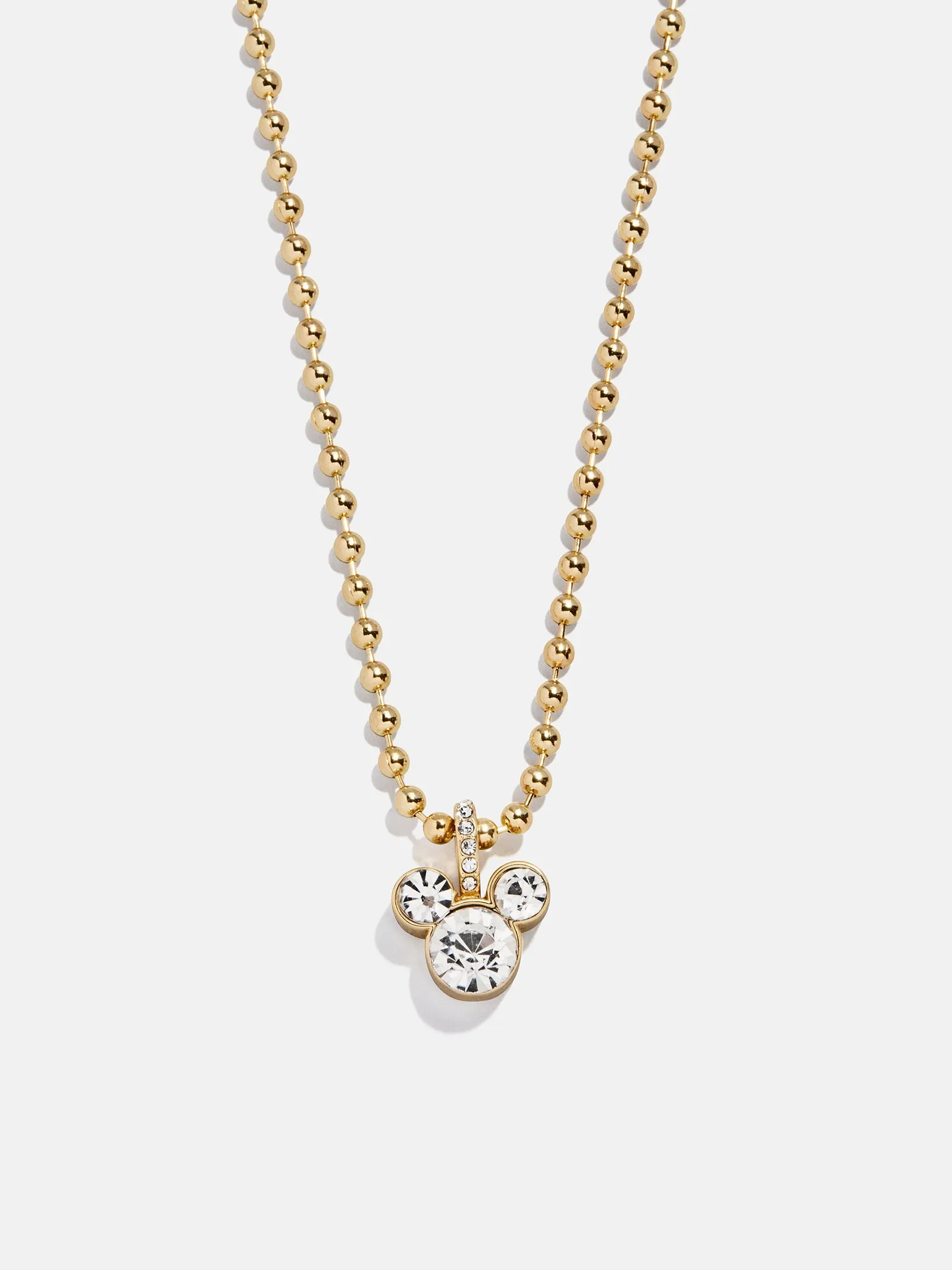 Disney Mickey Mouse Pisa Necklace - Gold/Pavé sold by BaubleBar