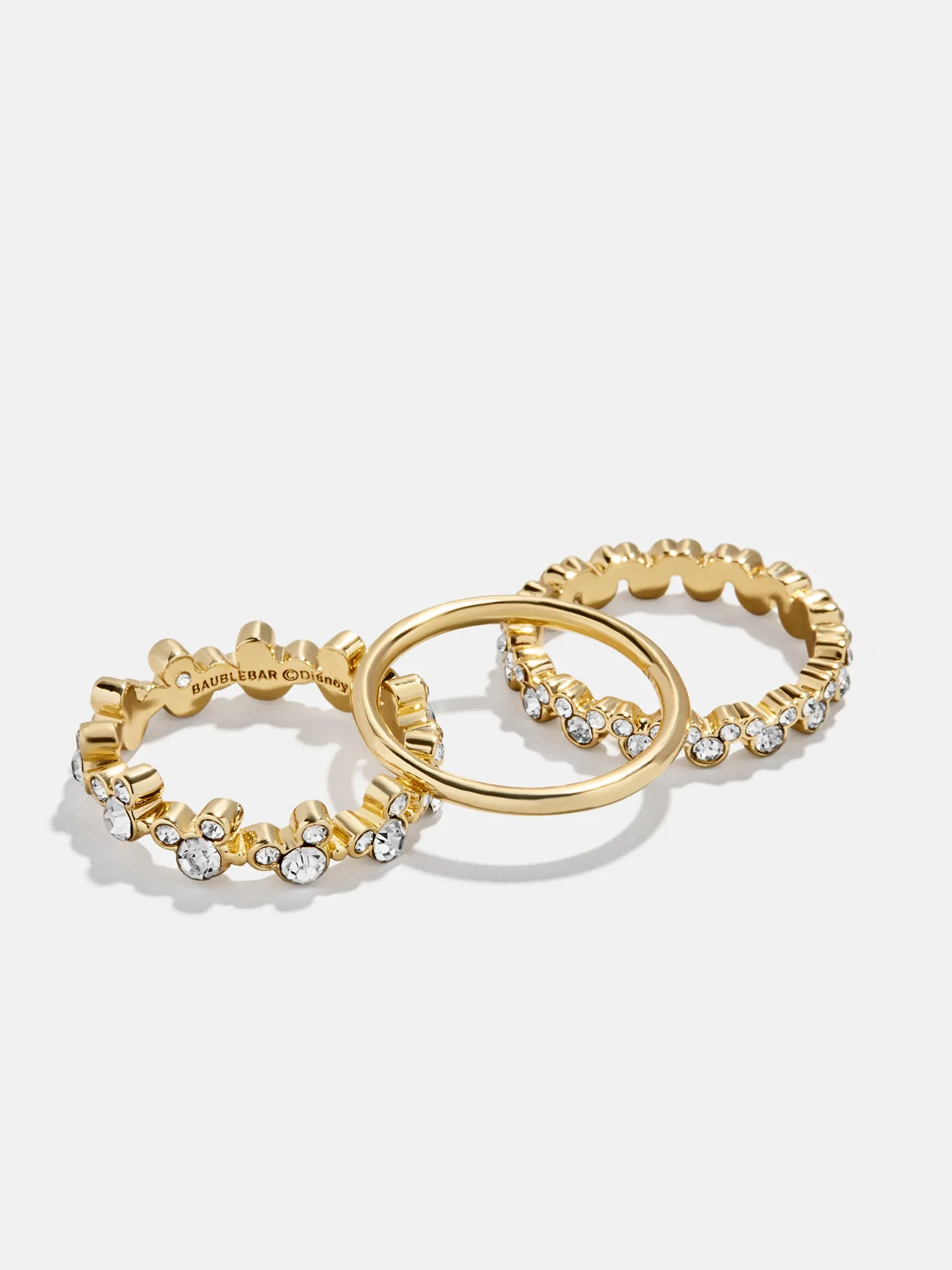 Disney Mickey Mouse Ring Set - Gold/Pavé sold by BaubleBar product image thumbnail 3
