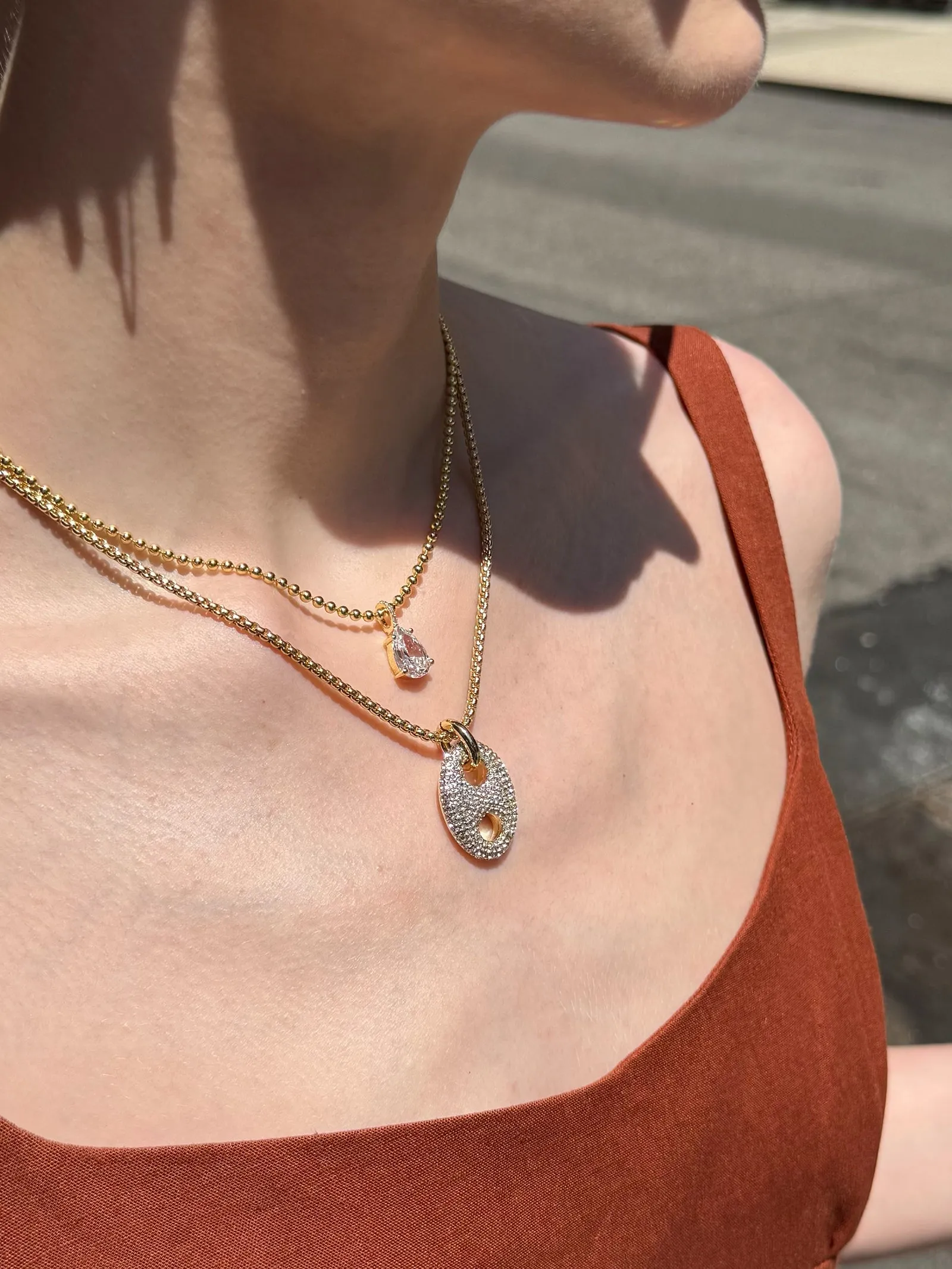 Thalia Reversible Pendant Necklace - Gold/Pavé sold by BaubleBar product image thumbnail 2