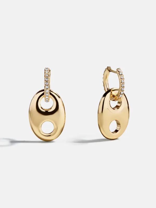 Thalia Huggie Earrings - Gold/Pavé sold by BaubleBar